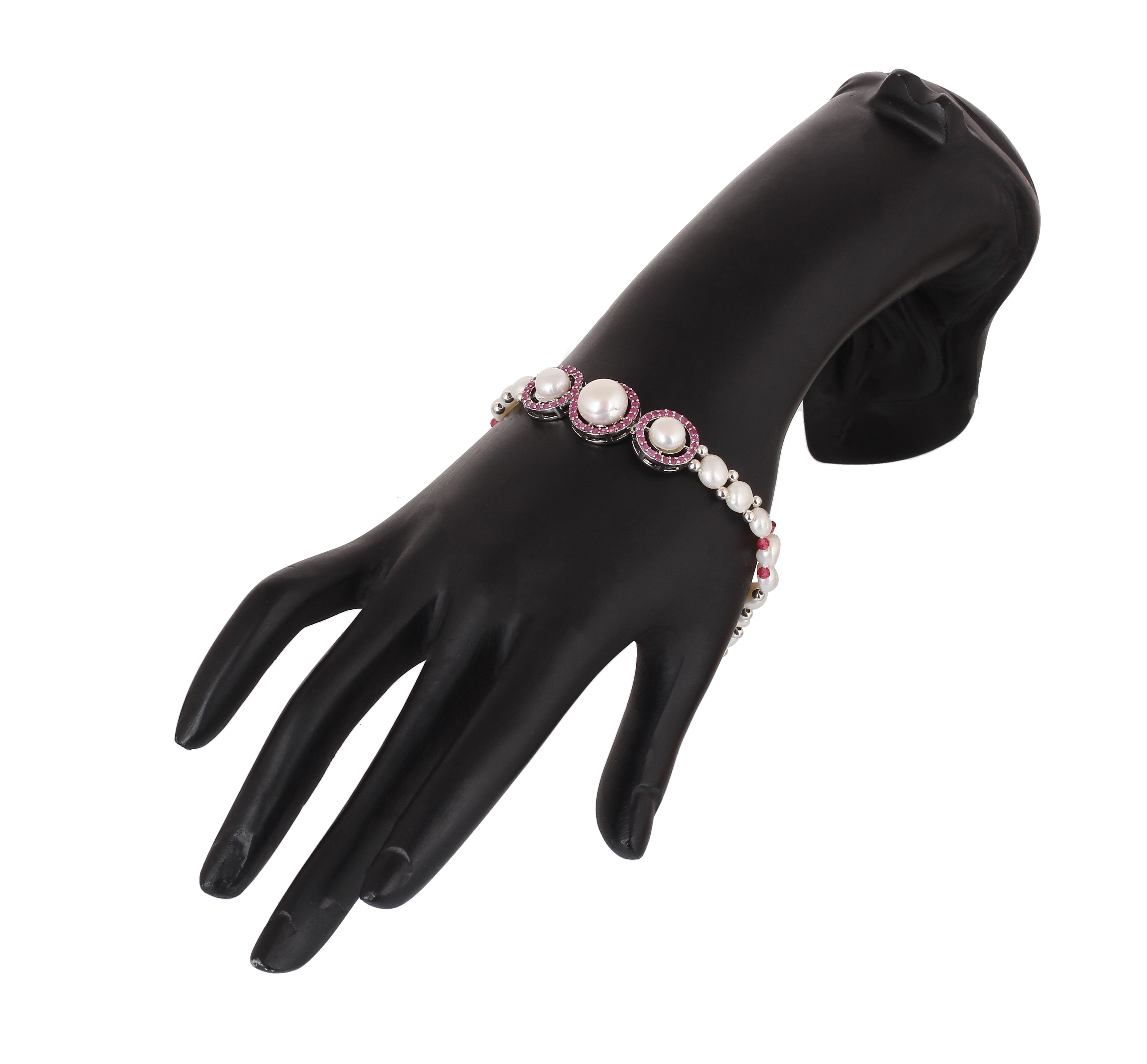 Real Natural Fresh Water Pearl Bracelet With Certificate(D.No ADBLS349)