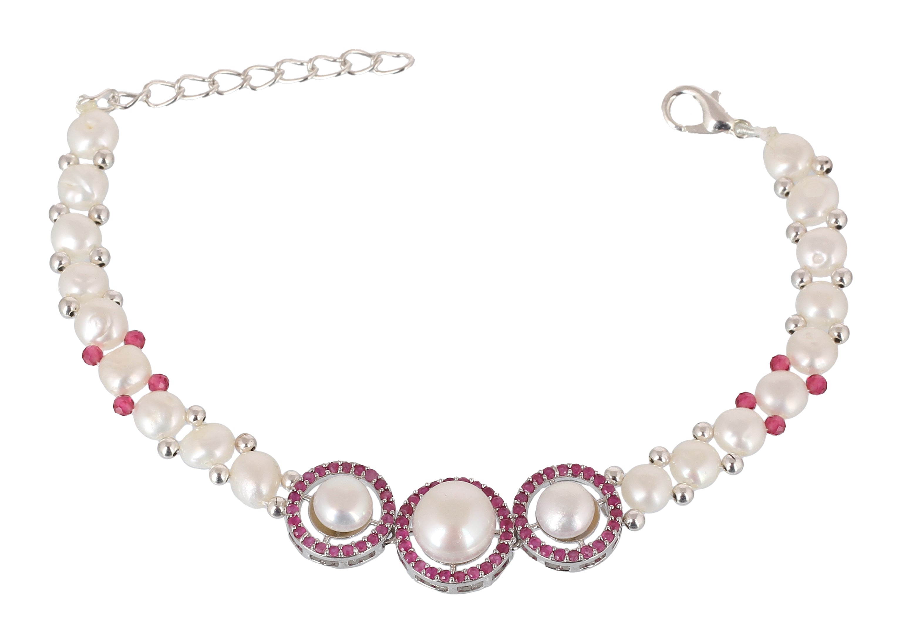 Real Natural Fresh Water Pearl Bracelet With Certificate(D.No ADBLS349)