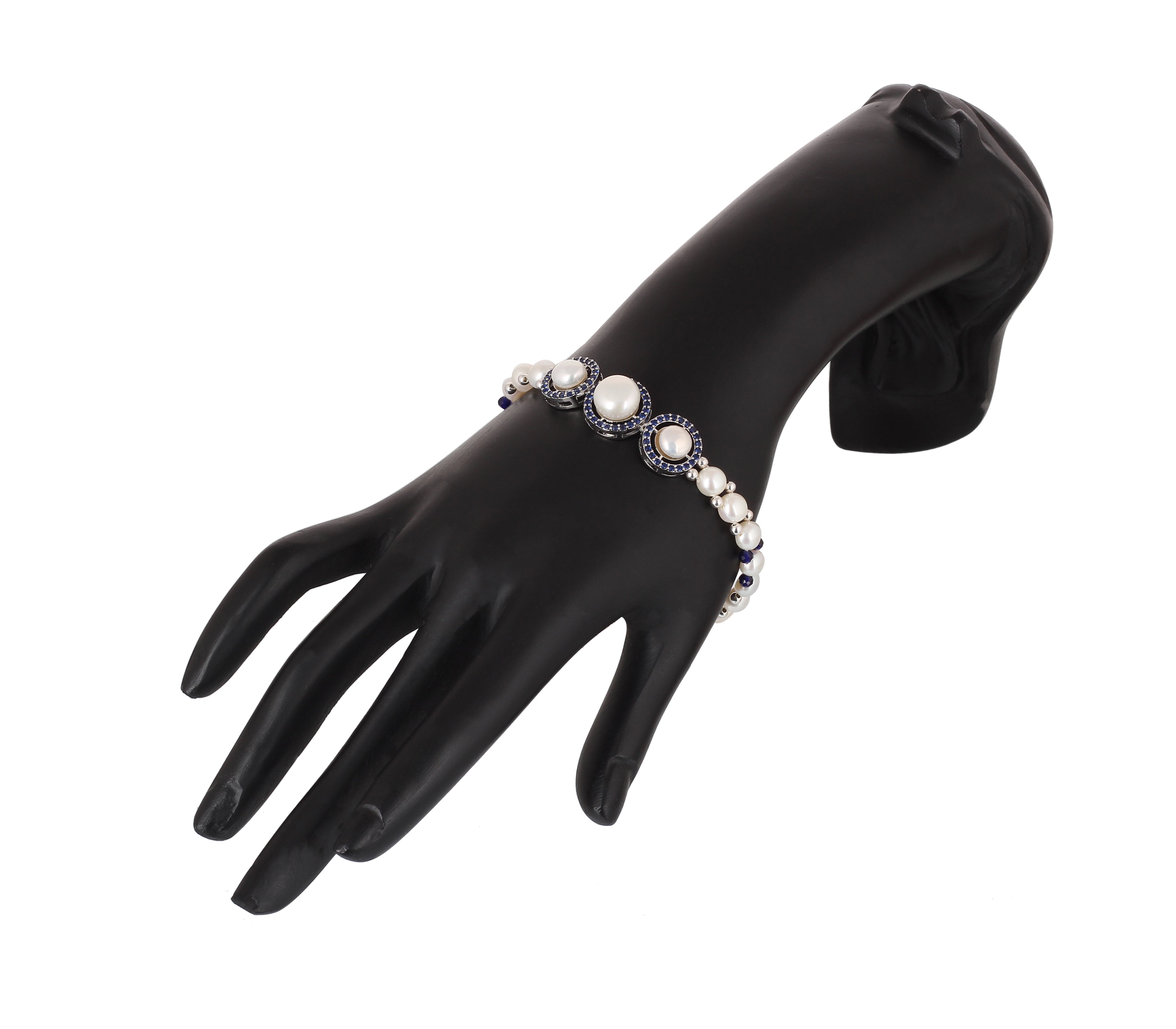 Real Natural Fresh Water Pearl Bracelet With Certificate(D.No ADBLS351)