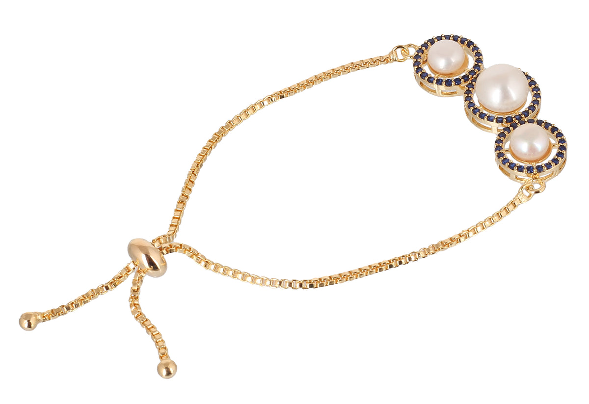 Real Natural Fresh Water Pearl Bracelet With Certificate(D.No ADBLS353)
