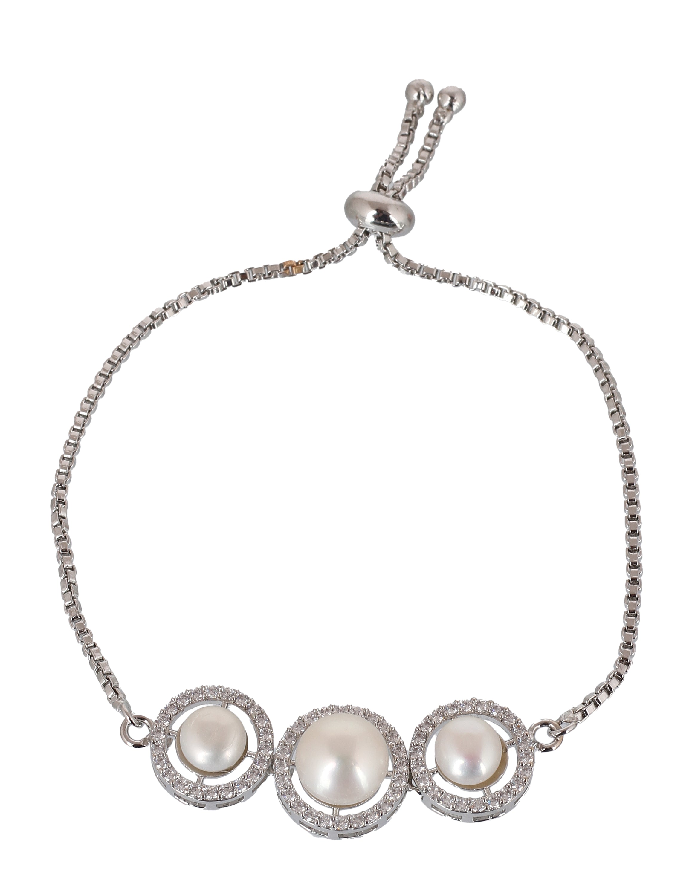 Real Natural Fresh Water Pearl Bracelet With Certificate(D.No ADBLS358)