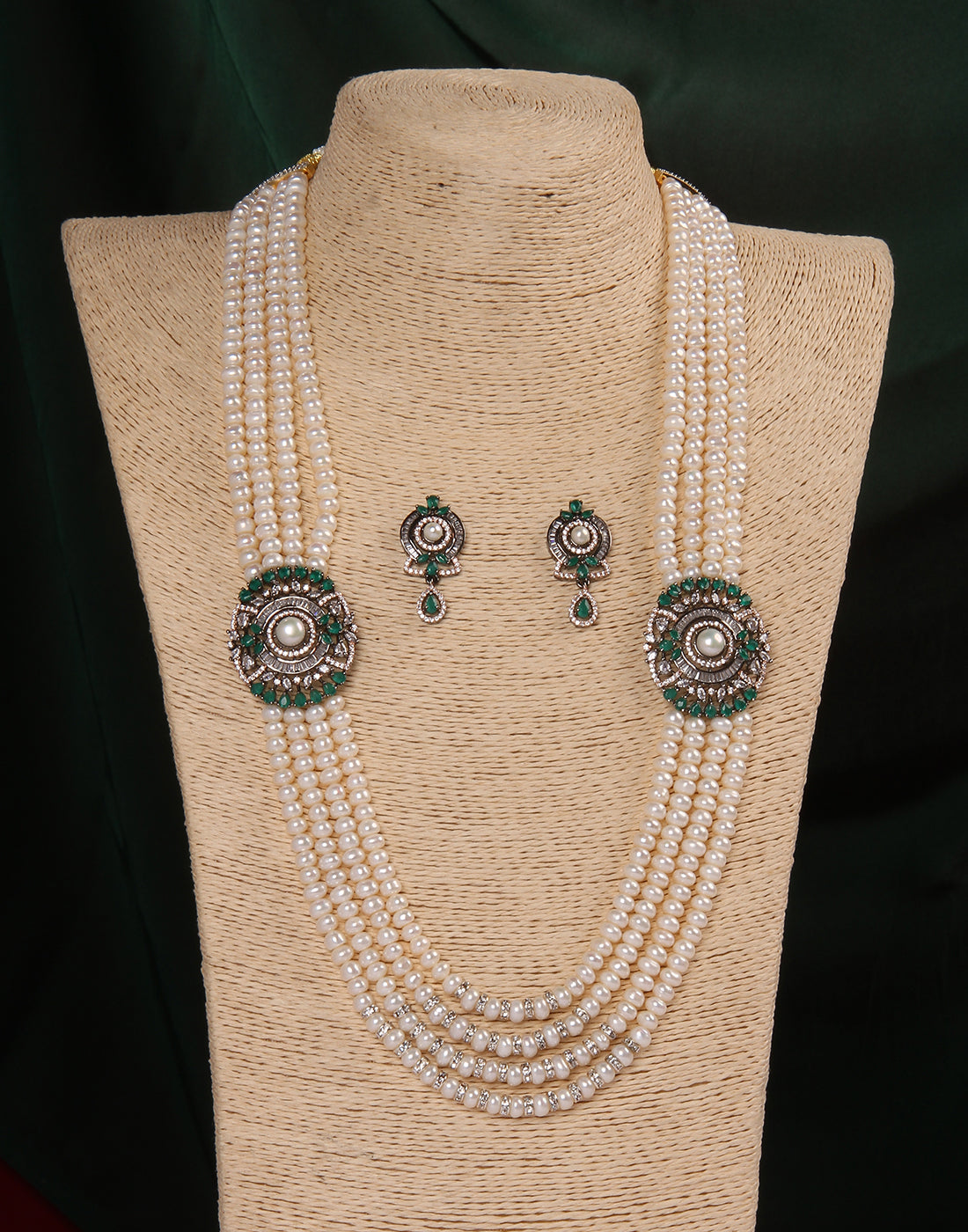 Real Natural Fresh Water Pearl Set With Certificate(D.No ADPRLS1140)