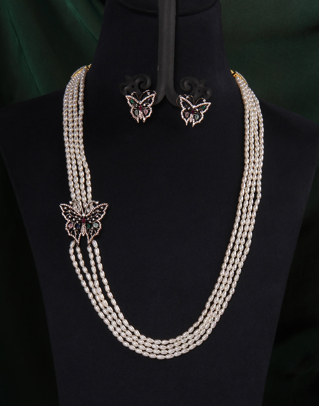 Real Natural Fresh Water Pearl Set With Certificate(D.No ADPRLS1149)