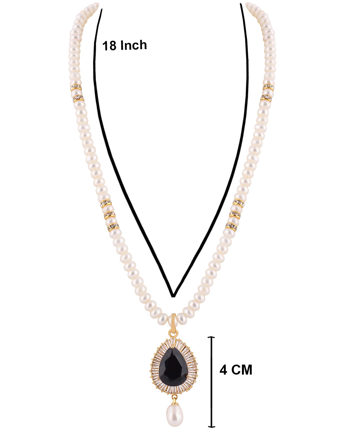 Natural Fresh Water Real Single String Pearl Set With Certificate(D.No ADPRLS118)