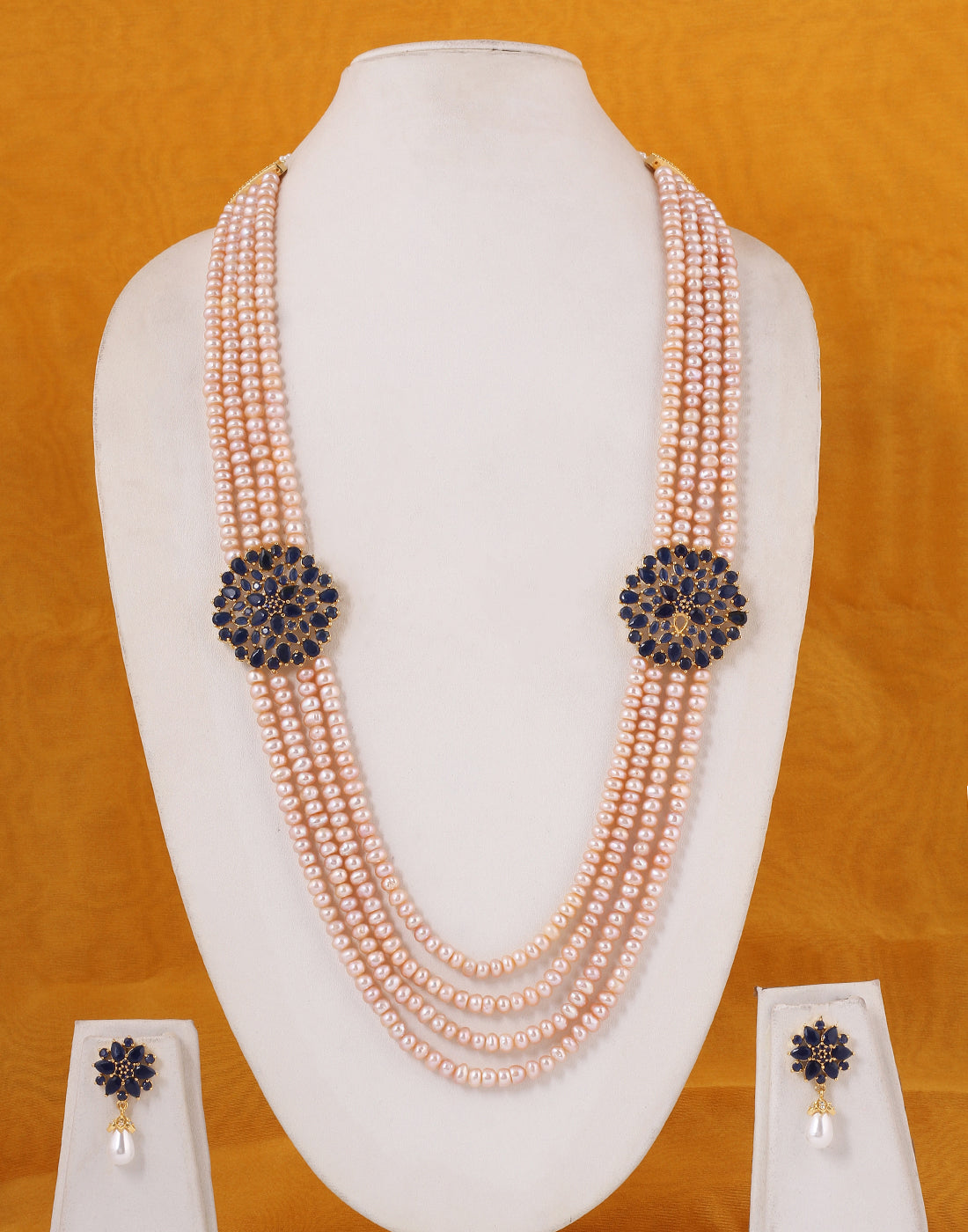Real Natural Fresh Water Pearl Set With Certificate(D.No ADPRLS1264)