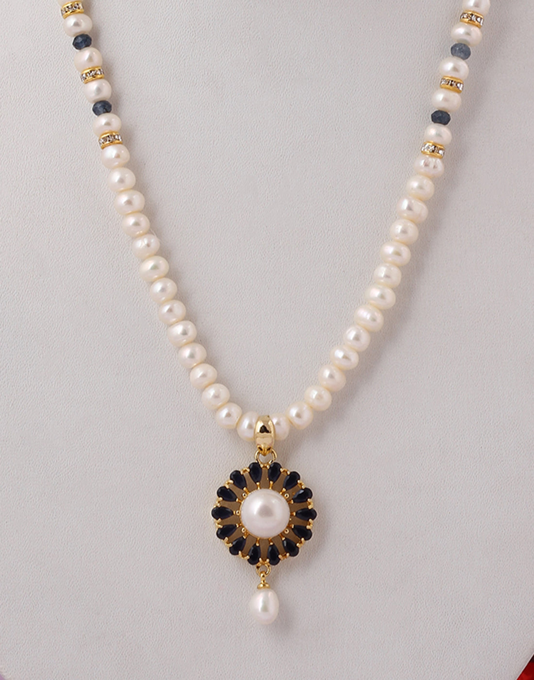 Real Natural Fresh Water Pearl Set With Certificate(D.No ADPRLS1411)