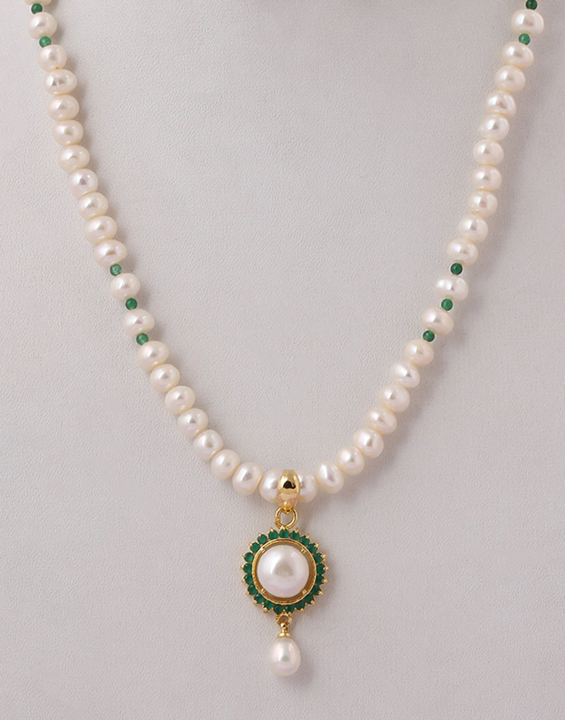 Real Natural Fresh Water Pearl Set With Certificate(D.No ADPRLS1421)