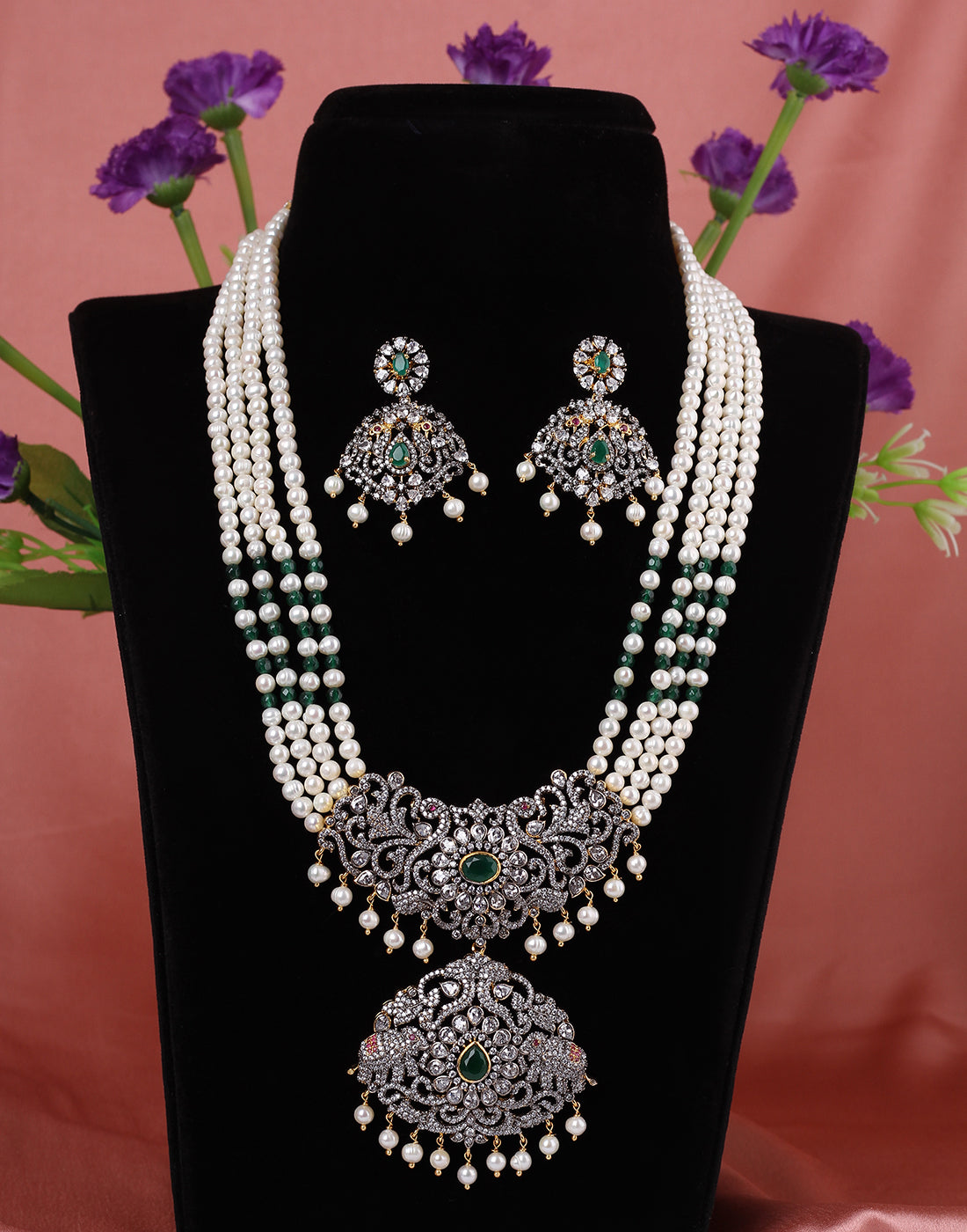 Real Natural Fresh Water Rani Haar Pearl Set With Certificate(D.No ADPRLS1526)