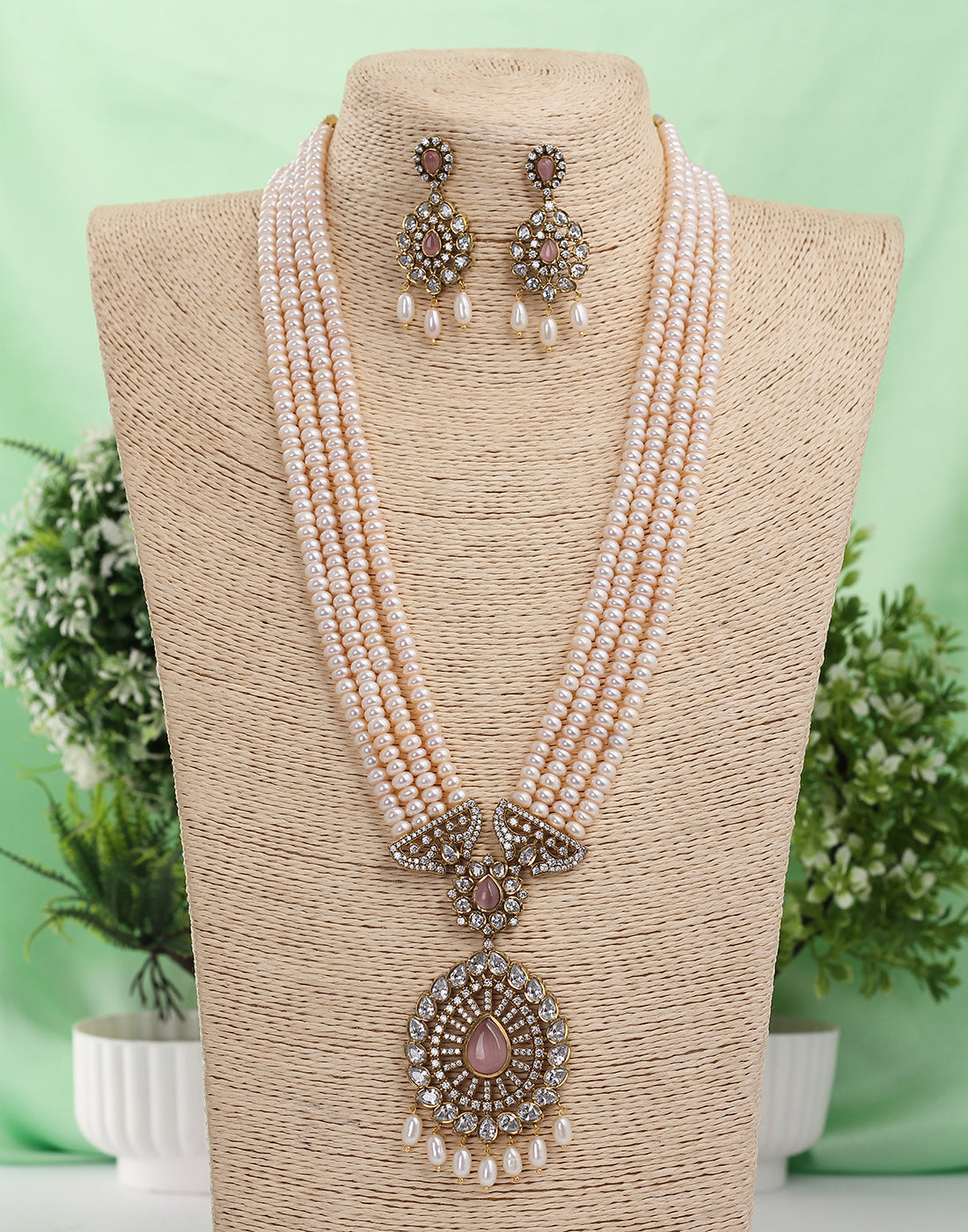 Real Natural Fresh Water Rani Haar Pearl Set With Certificate(D.No ADPRLS1546)
