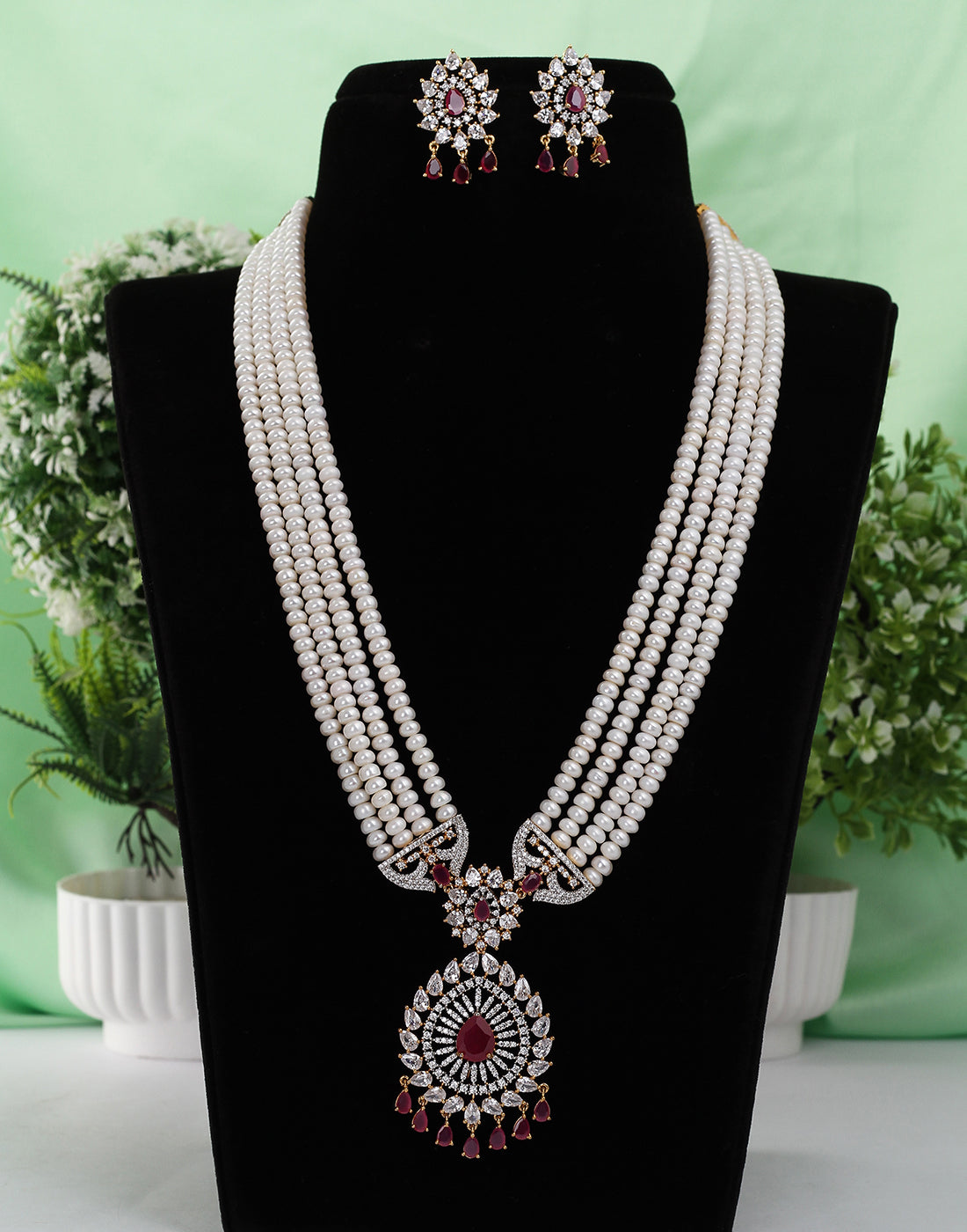 Real Natural Fresh Water Rani Haar Pearl Set With Certificate(D.No ADPRLS1548)