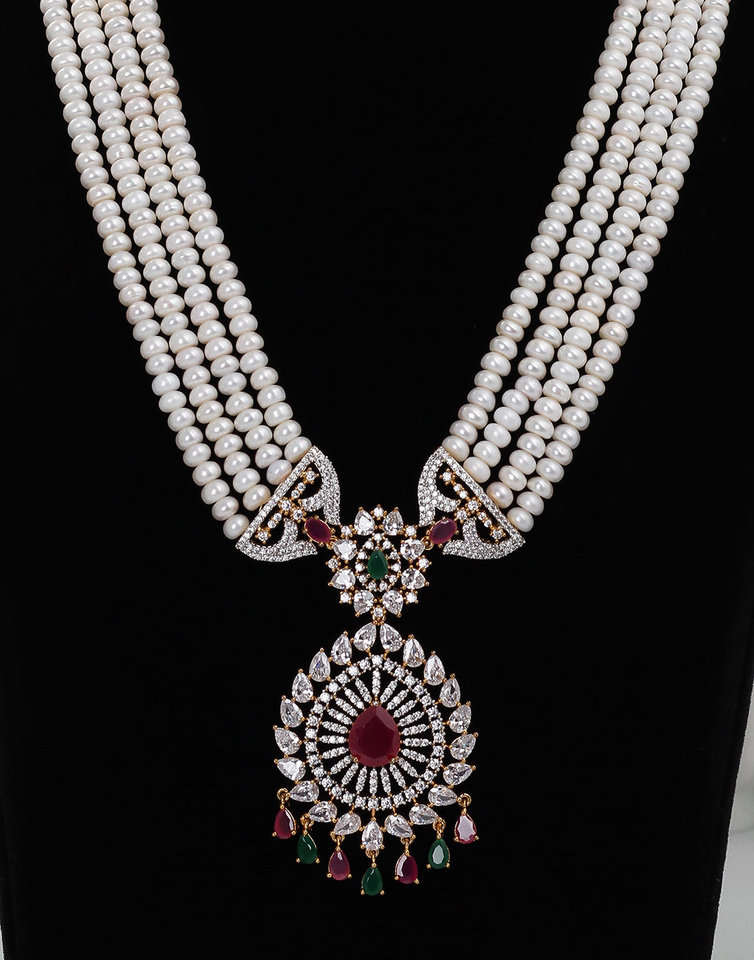 Real Natural Fresh Water Rani Haar Pearl Set With Certificate(D.No ADPRLS1549)