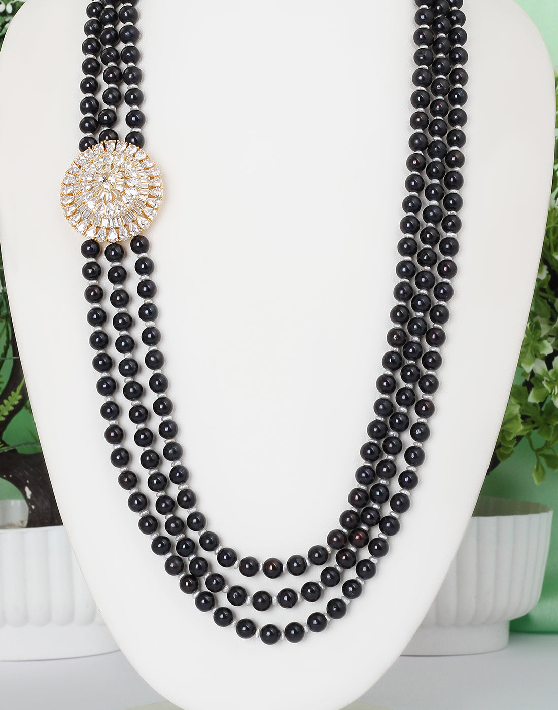 Real Natural Fresh Water Pearl Set With Certificate(D.No ADPRLS1555)