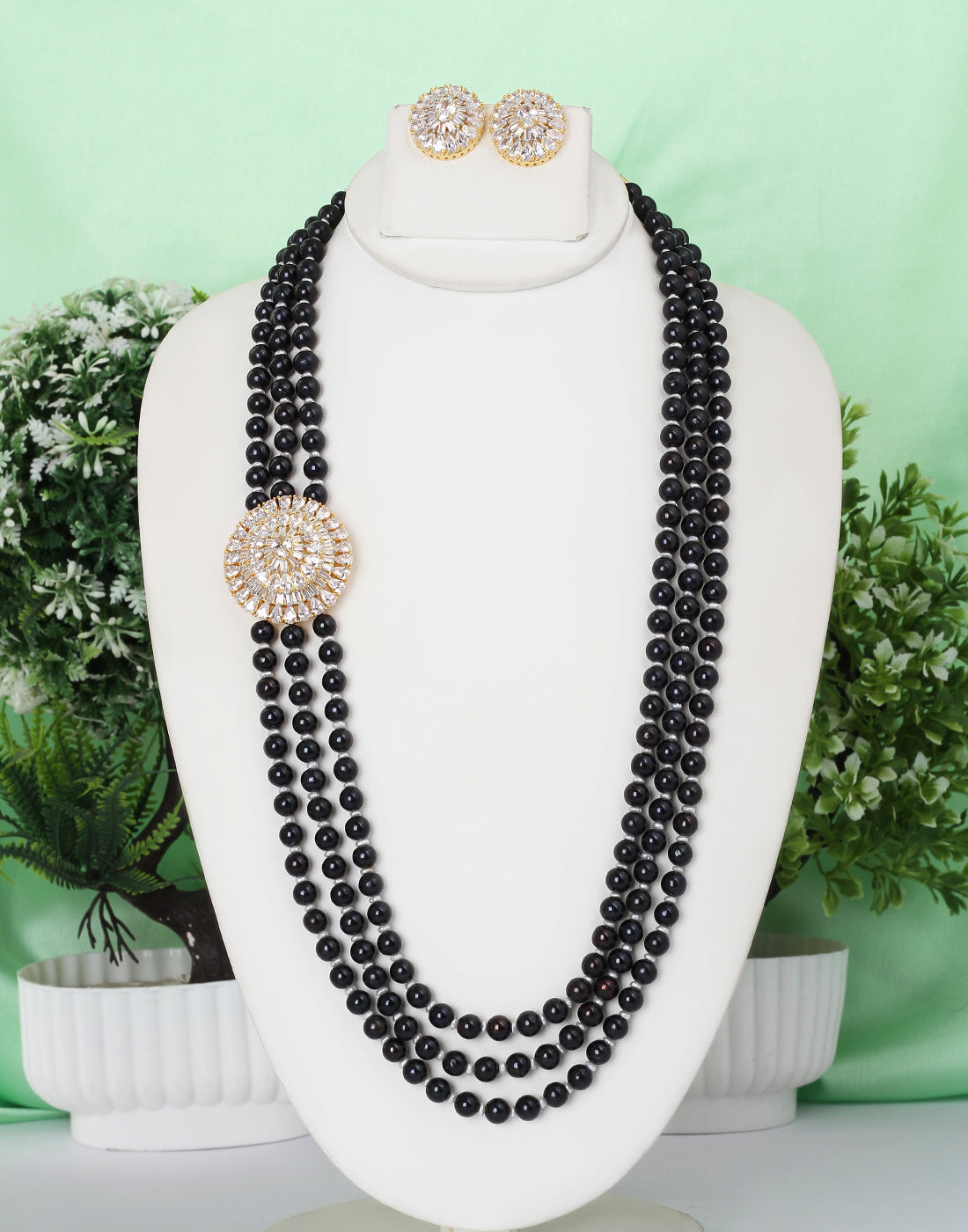 Real Natural Fresh Water Pearl Set With Certificate(D.No ADPRLS1555)