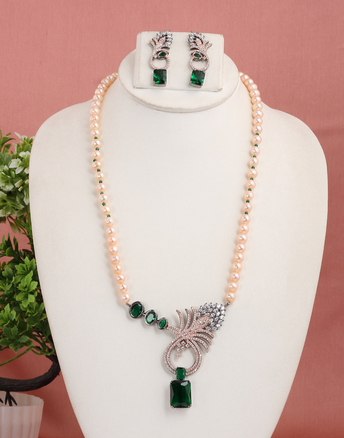 Real Natural Fresh Water Single String Pearl Set With Certificate(D.No ADPRLS1623)