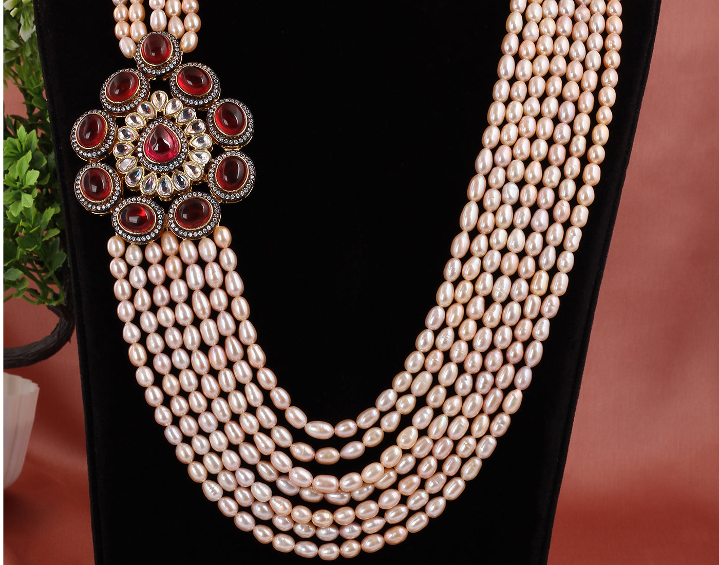 Real Natural Fresh Water Exclusive Pearl Set With Certificate(D.No ADPRLS1680)