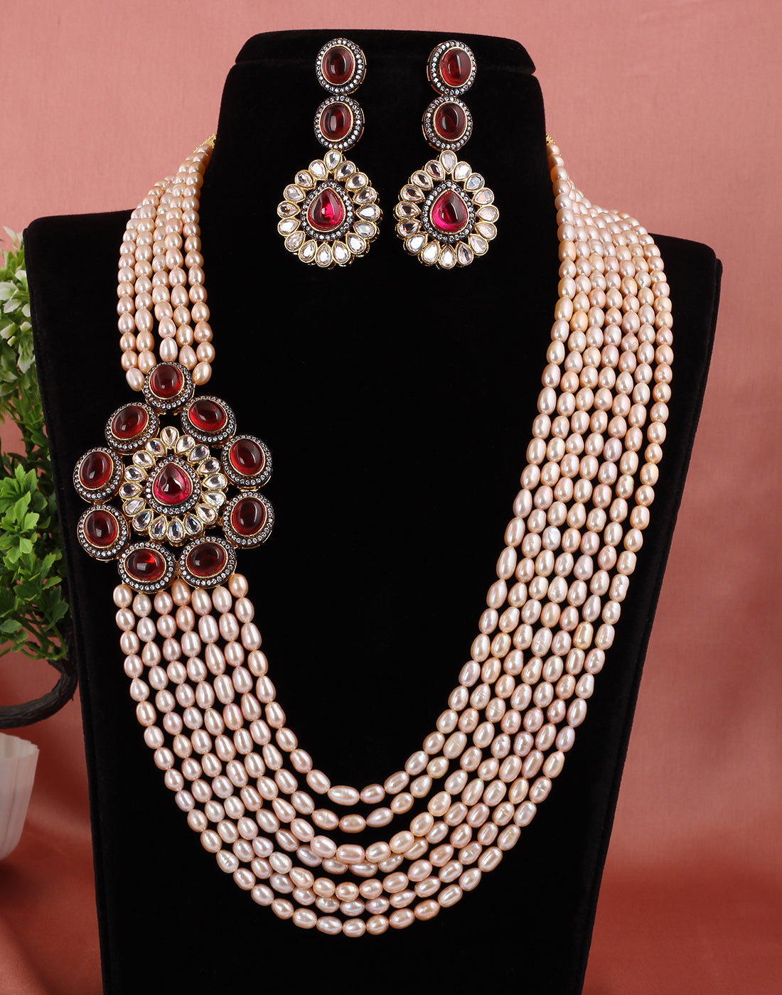Real Natural Fresh Water Exclusive Pearl Set With Certificate(D.No ADPRLS1680)