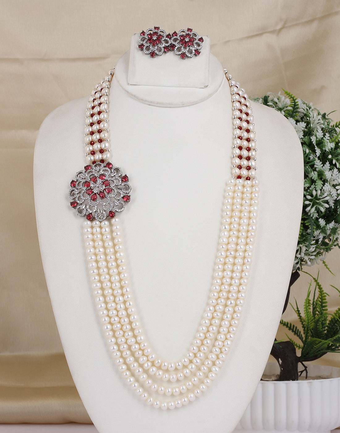 Real Natural Fresh Water Exclusive Pearl Set With Certificate(D.No ADPRLS1724)