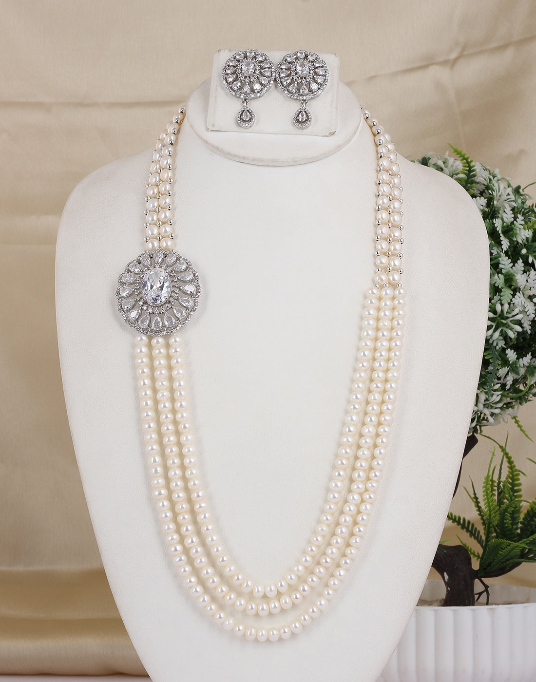 Real Natural Fresh Water Exclusive Pearl Set With Certificate(D.No ADPRLS1725)