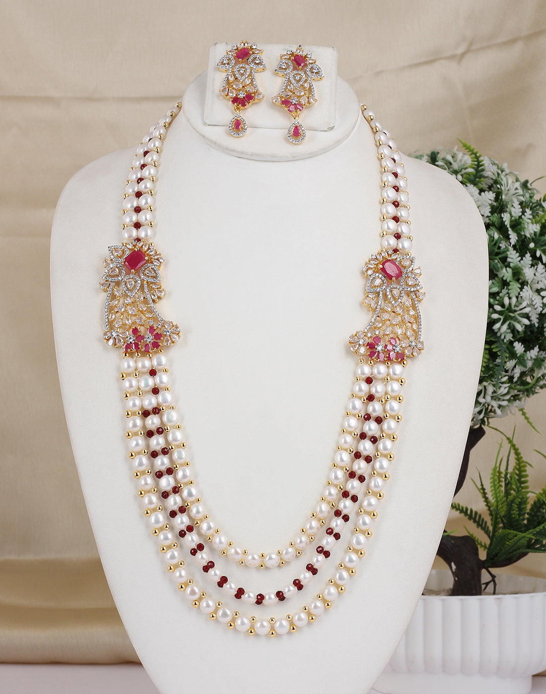 Real Natural Fresh Water Exclusive Pearl Set With Certificate(D.No ADPRLS1727)