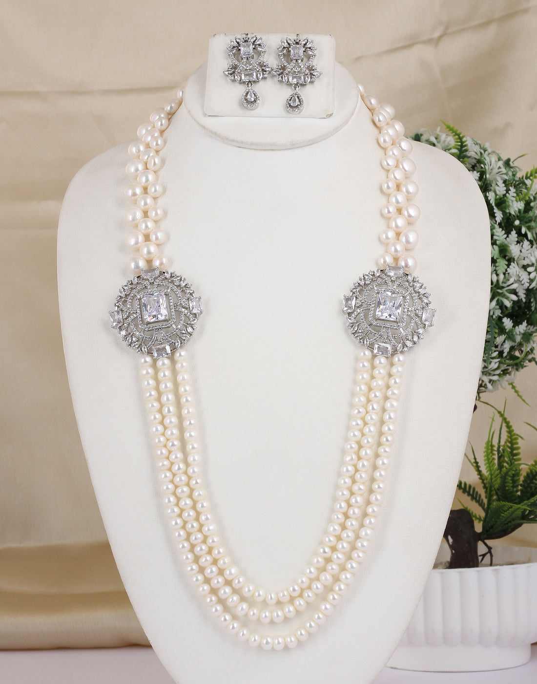 Real Natural Fresh Water Exclusive Pearl Set With Certificate(D.No ADPRLS1729)