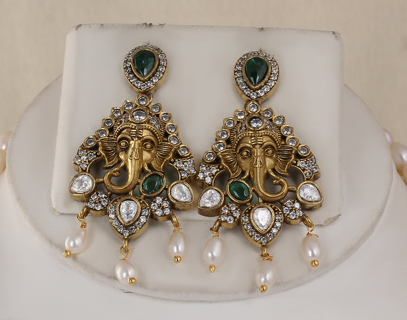 Real Natural Fresh Water Double String Pearl Set With Certificate(D.No ADPRLS1739)