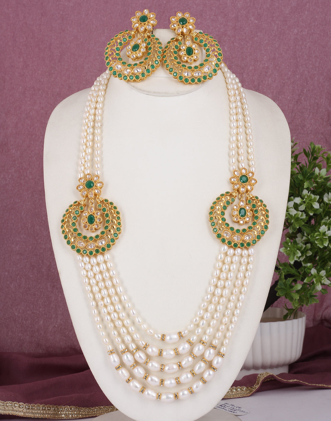 Real Natural Fresh Water Exclusive Pearl Set With Certificate(D.No ADPRLS1795)