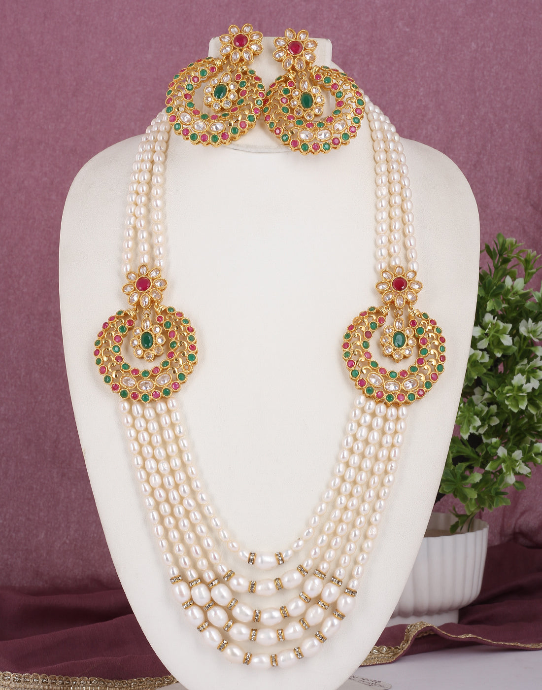 Real Natural Fresh Water Exclusive Pearl Set With Certificate(D.No ADPRLS1796)