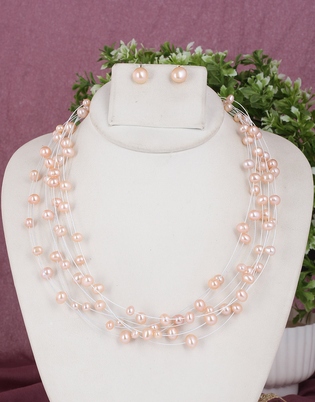 Real Pearls Fancy Design Necklace Set With Certificate(D.No ADPRLS1811)