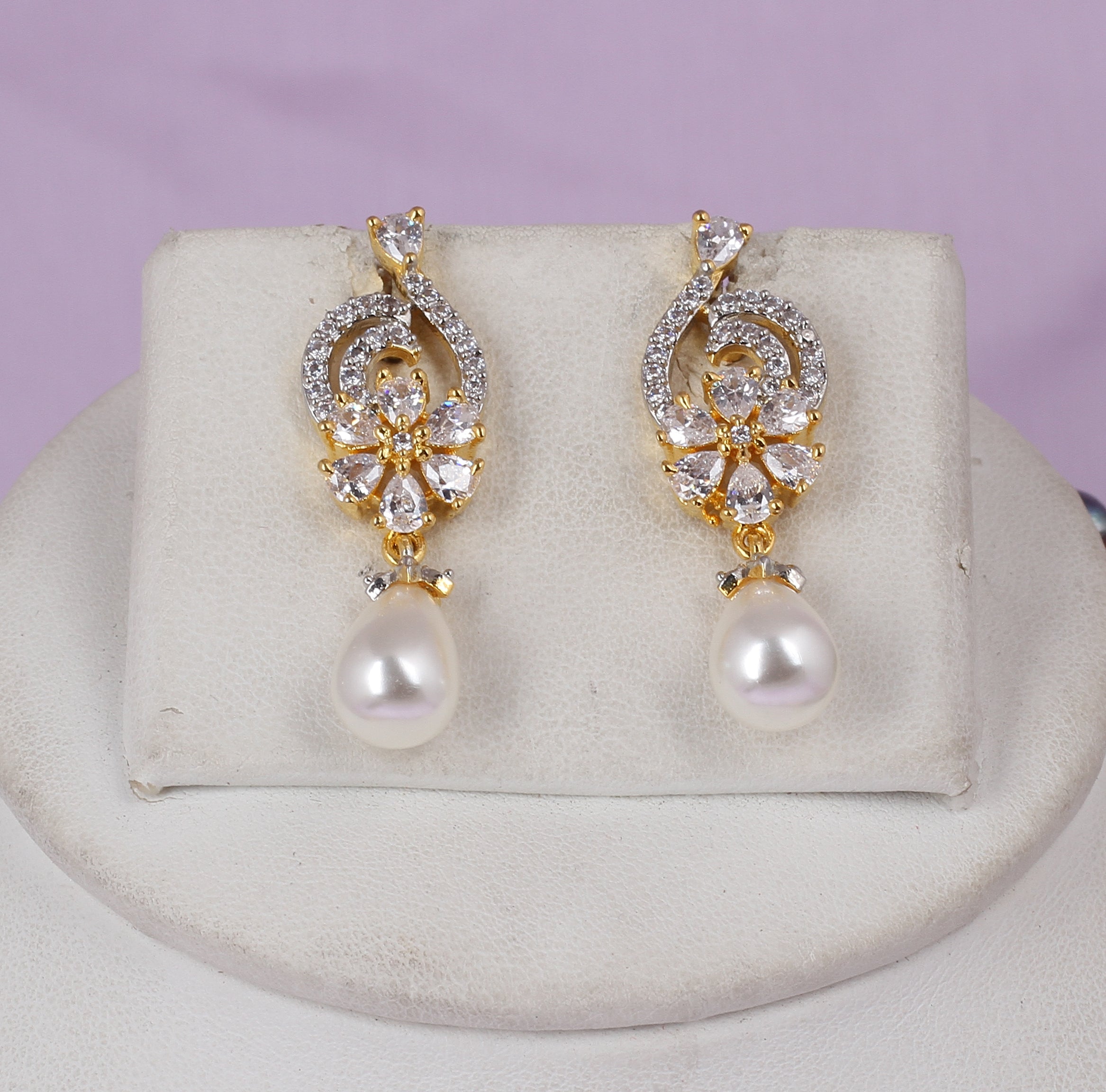 Real Natural Fresh Water Pearl Set With Certificate(D.No ADPRLS1848)