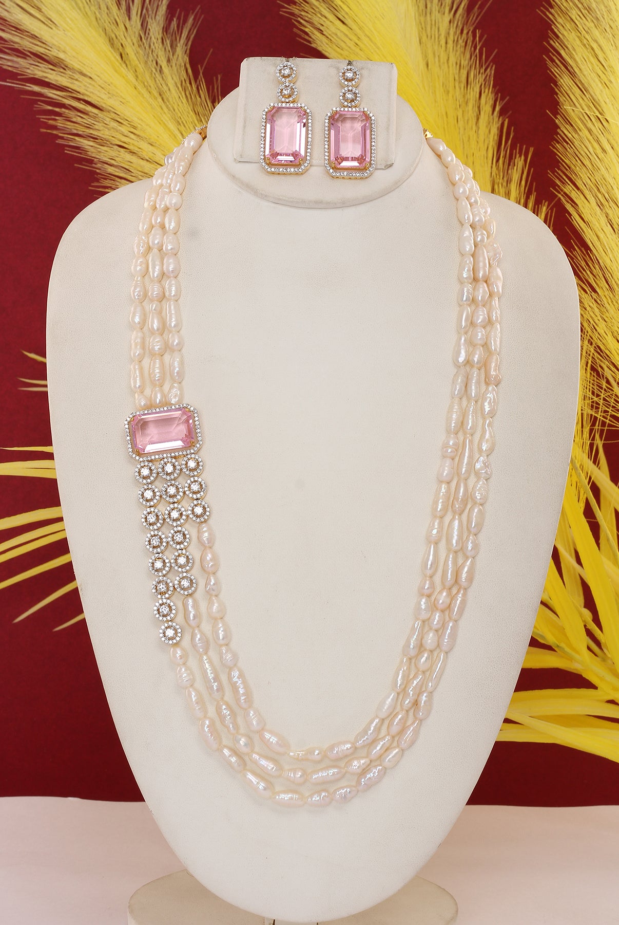Real Natural Fresh Water Exclusive Pearl Set With Certificate(D.No ADPRLS1880)