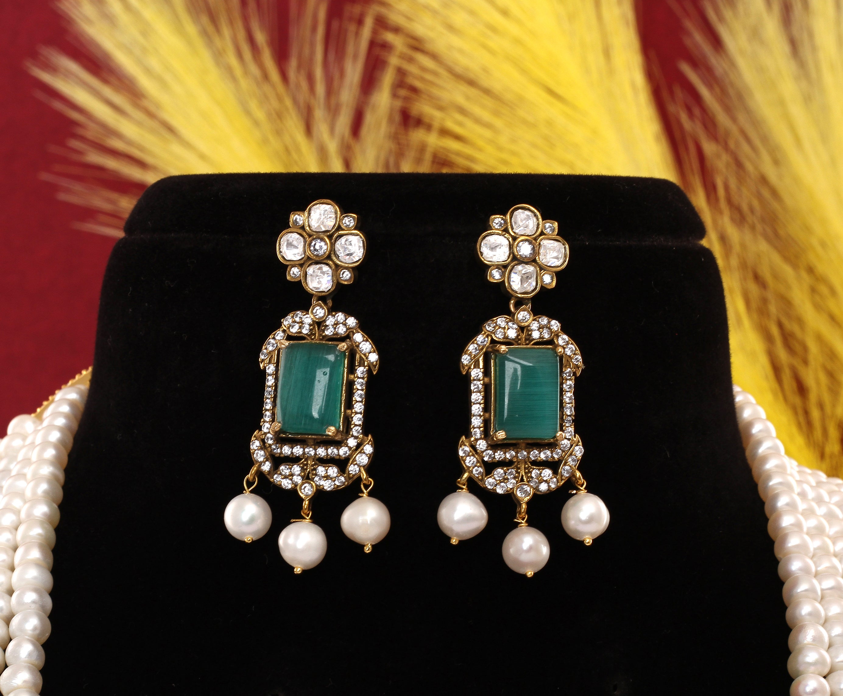 Real Natural Fresh Water Exclusive Pearl Set With Certificate(D.No ADPRLS1883)