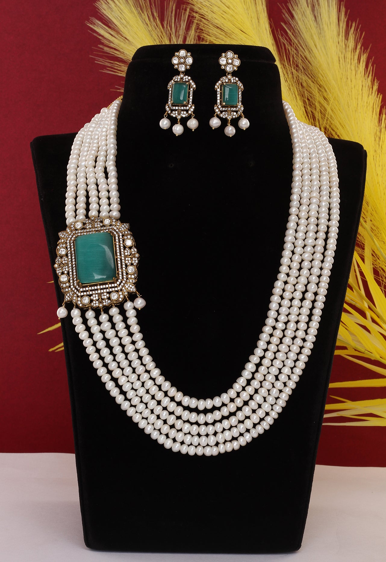 Real Natural Fresh Water Exclusive Pearl Set With Certificate(D.No ADPRLS1883)