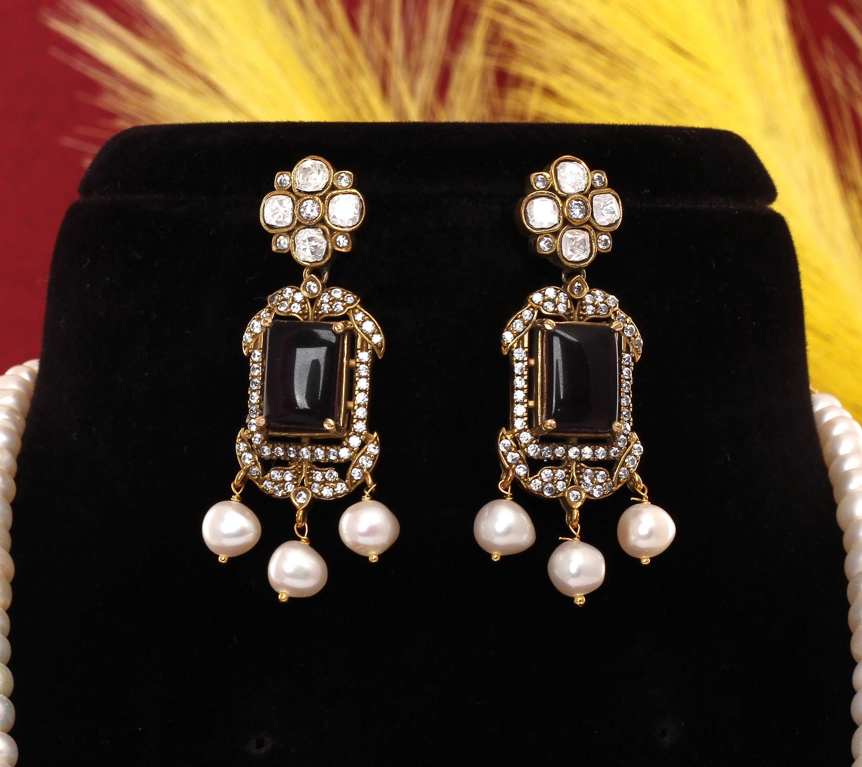 Real Natural Fresh Water Exclusive Pearl Set With Certificate(D.No ADPRLS1884)