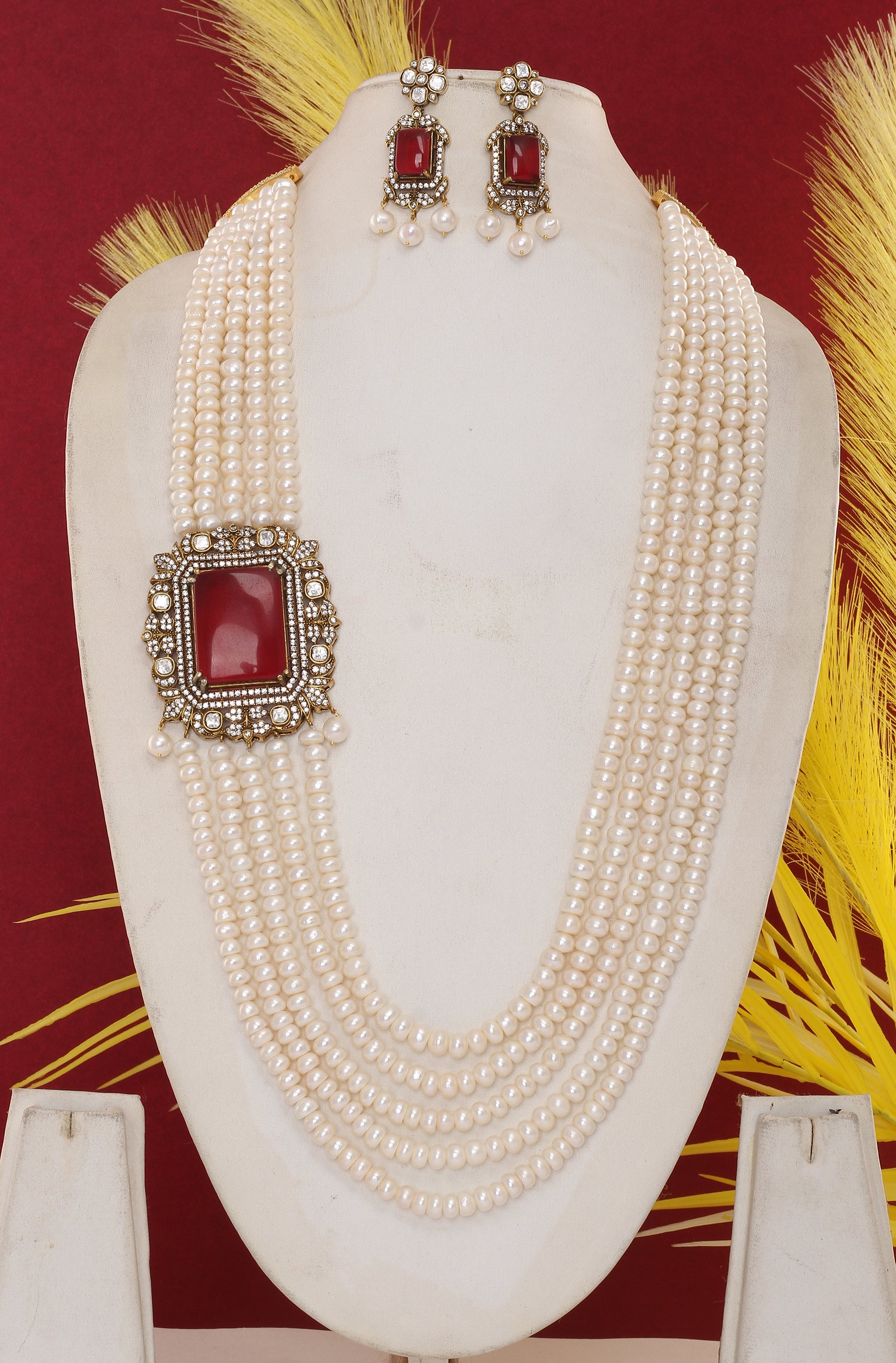 Real Natural Fresh Water Exclusive Pearl Set With Certificate(D.No ADPRLS1886)