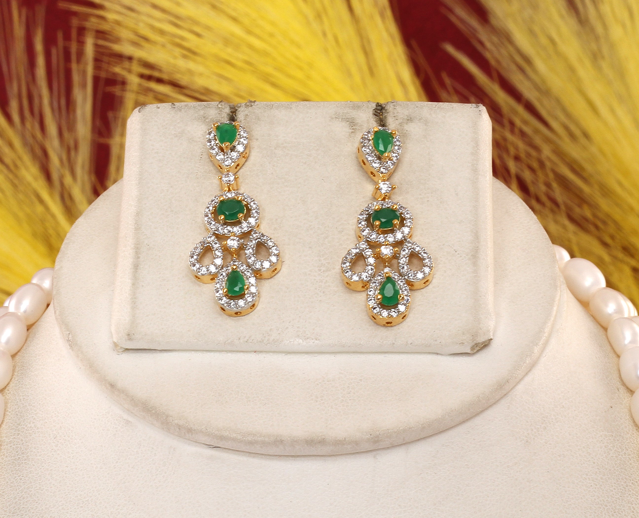 Real Natural Fresh Water Pearl Set With Certificate(D.No ADPRLS1896)