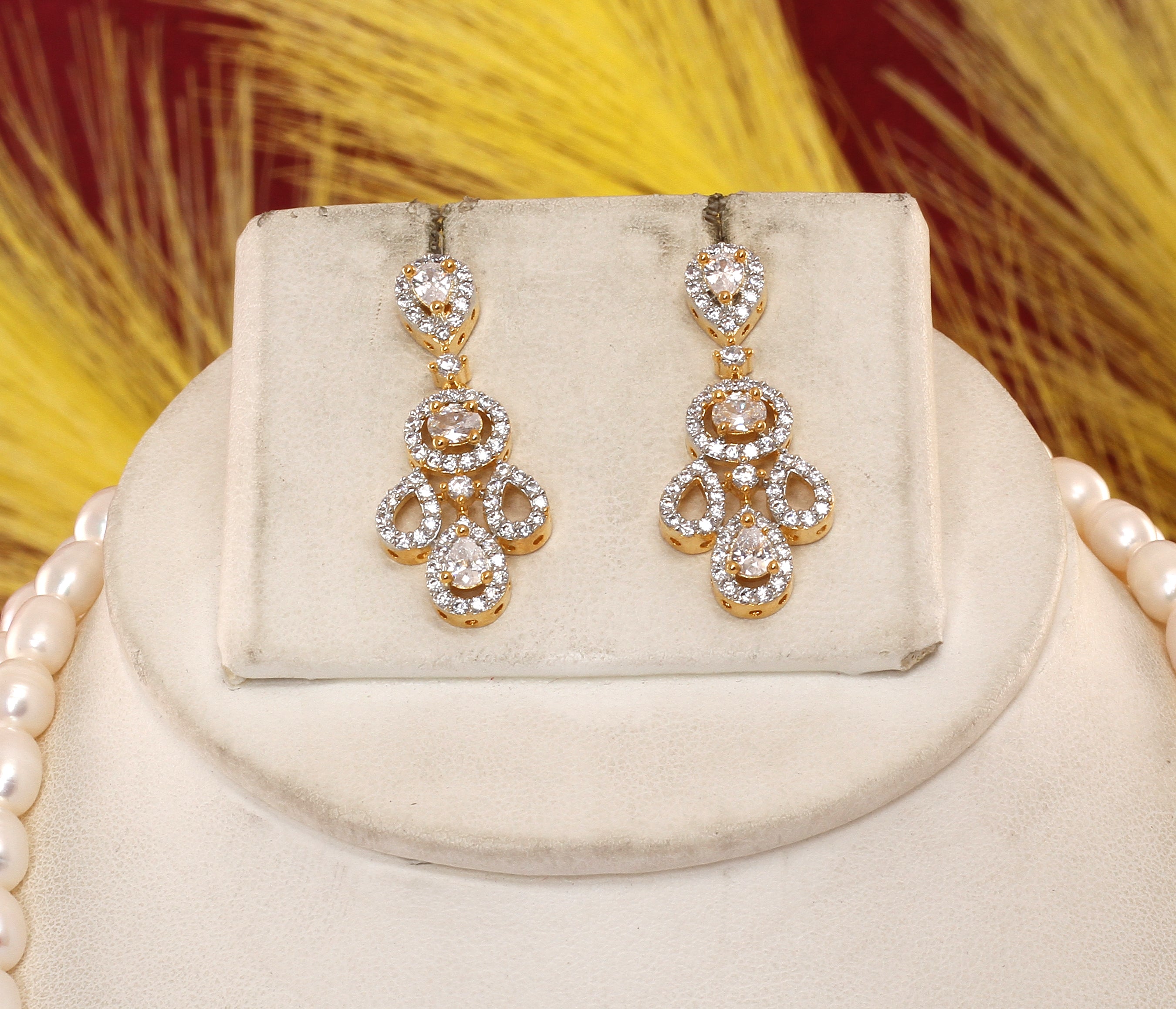 Real Natural Fresh Water Pearl Set With Certificate(D.No ADPRLS1898)