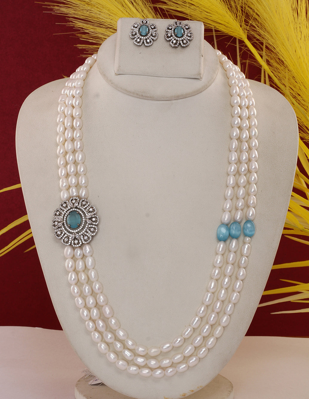 Real Natural Fresh Water Pearl Set With Certificate(D.No ADPRLS1906)