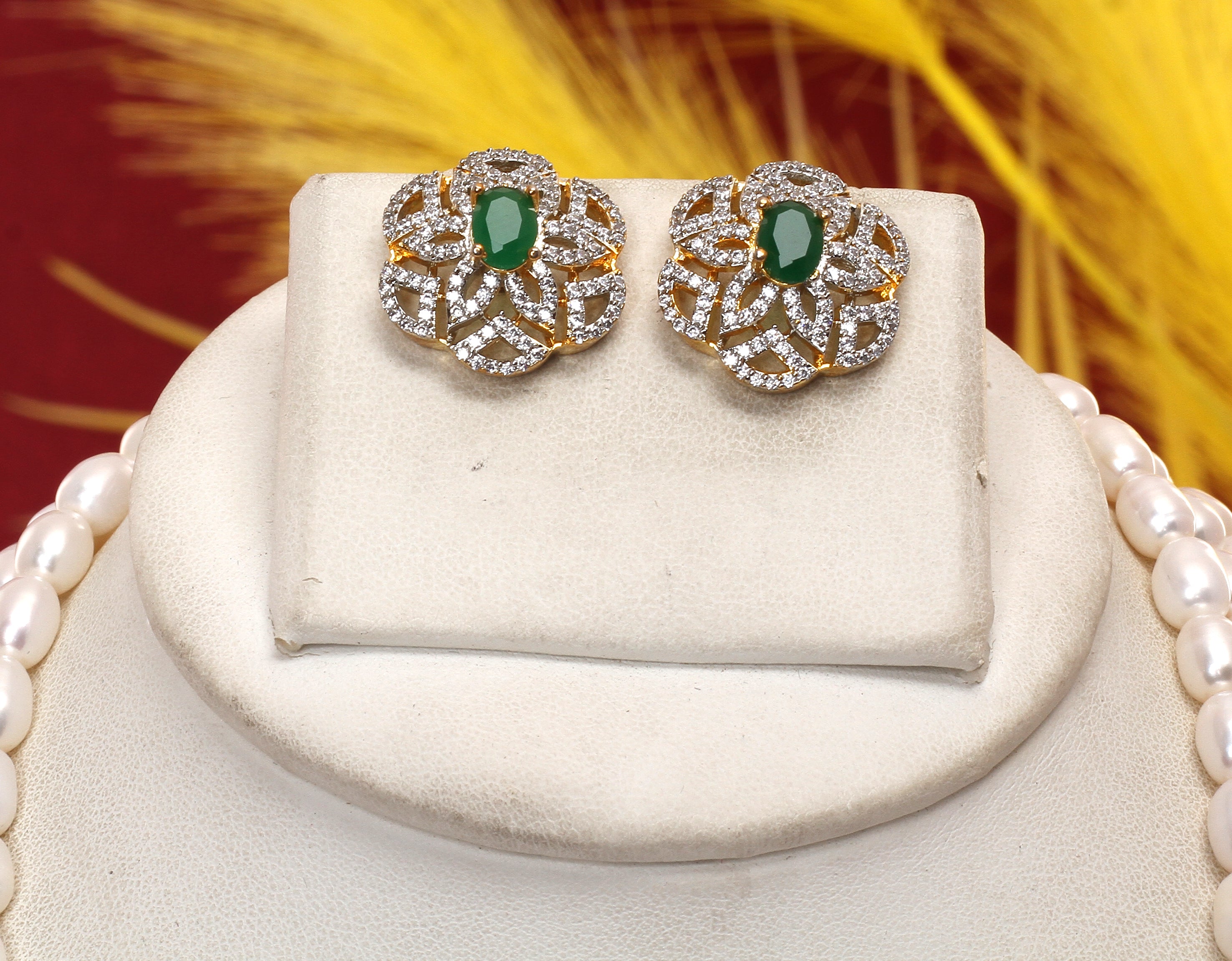 Real Natural Fresh Water Pearl Set With Certificate(D.No ADPRLS1908)