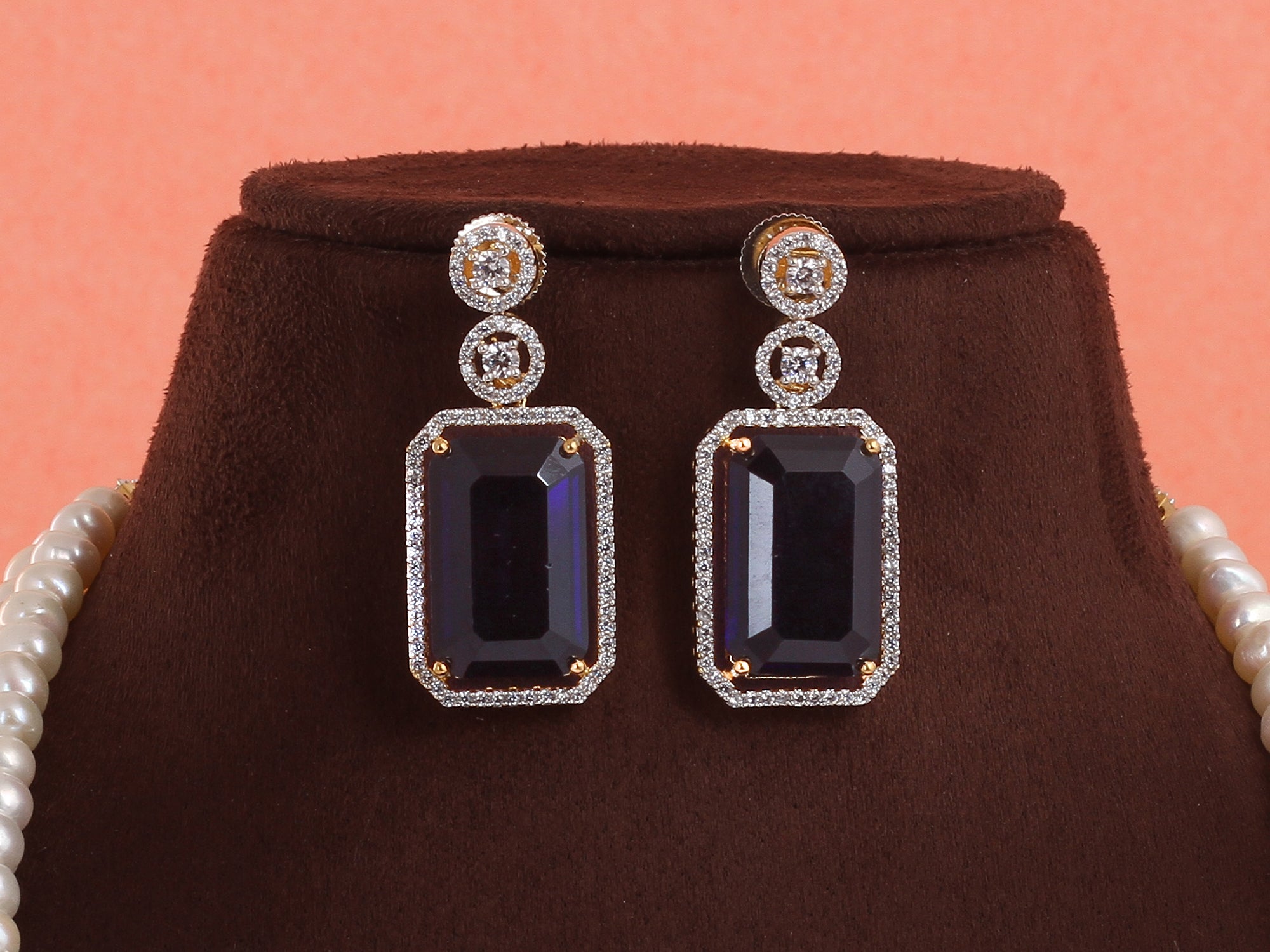 Real Natural Fresh Water Pearl Set For Women,Pearls With Certificate(D.No ADPRLS1950)