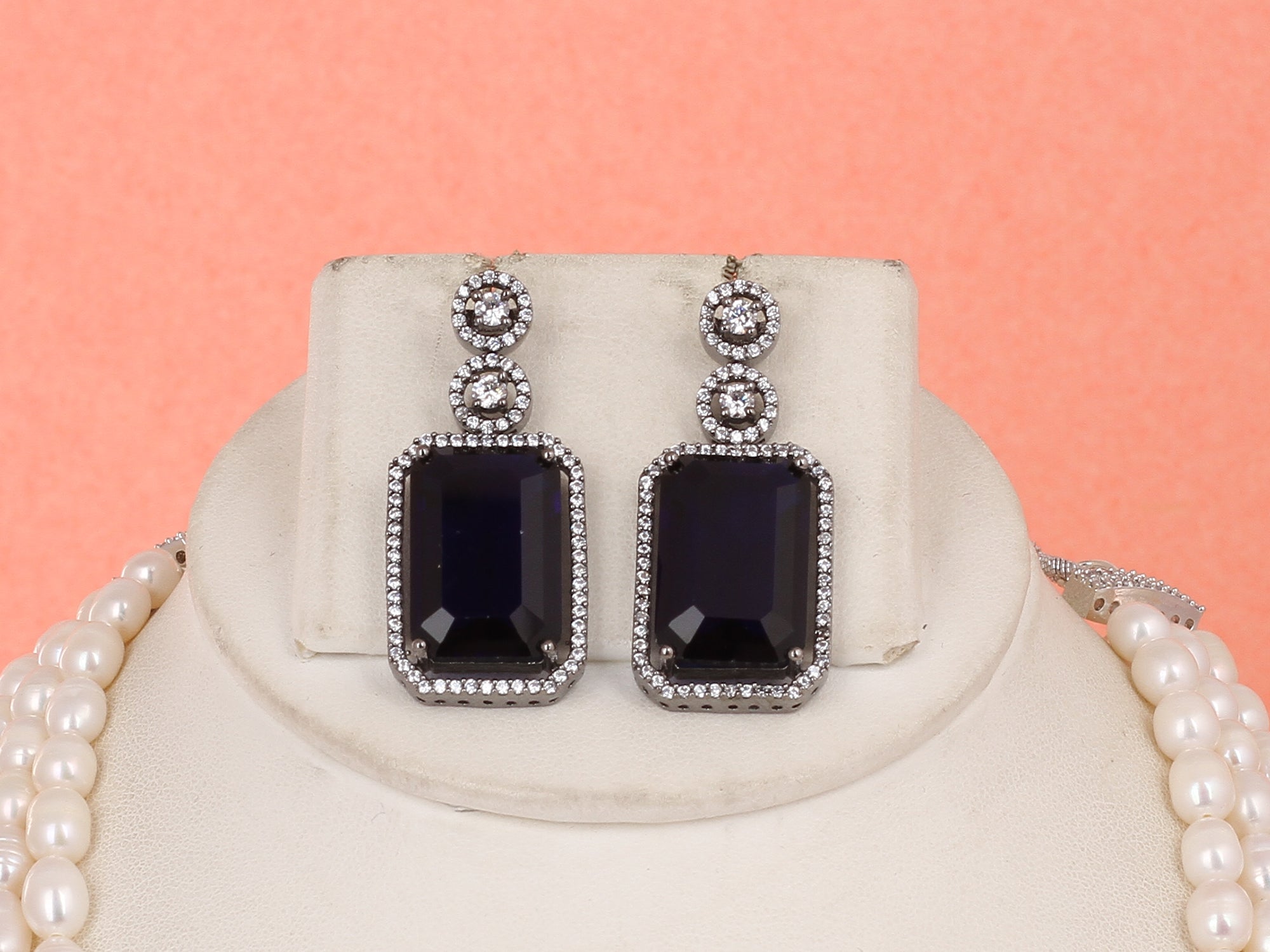 Real Natural Fresh Water Pearl Set For Women,Pearls With Certificate(D.No ADPRLS1957)