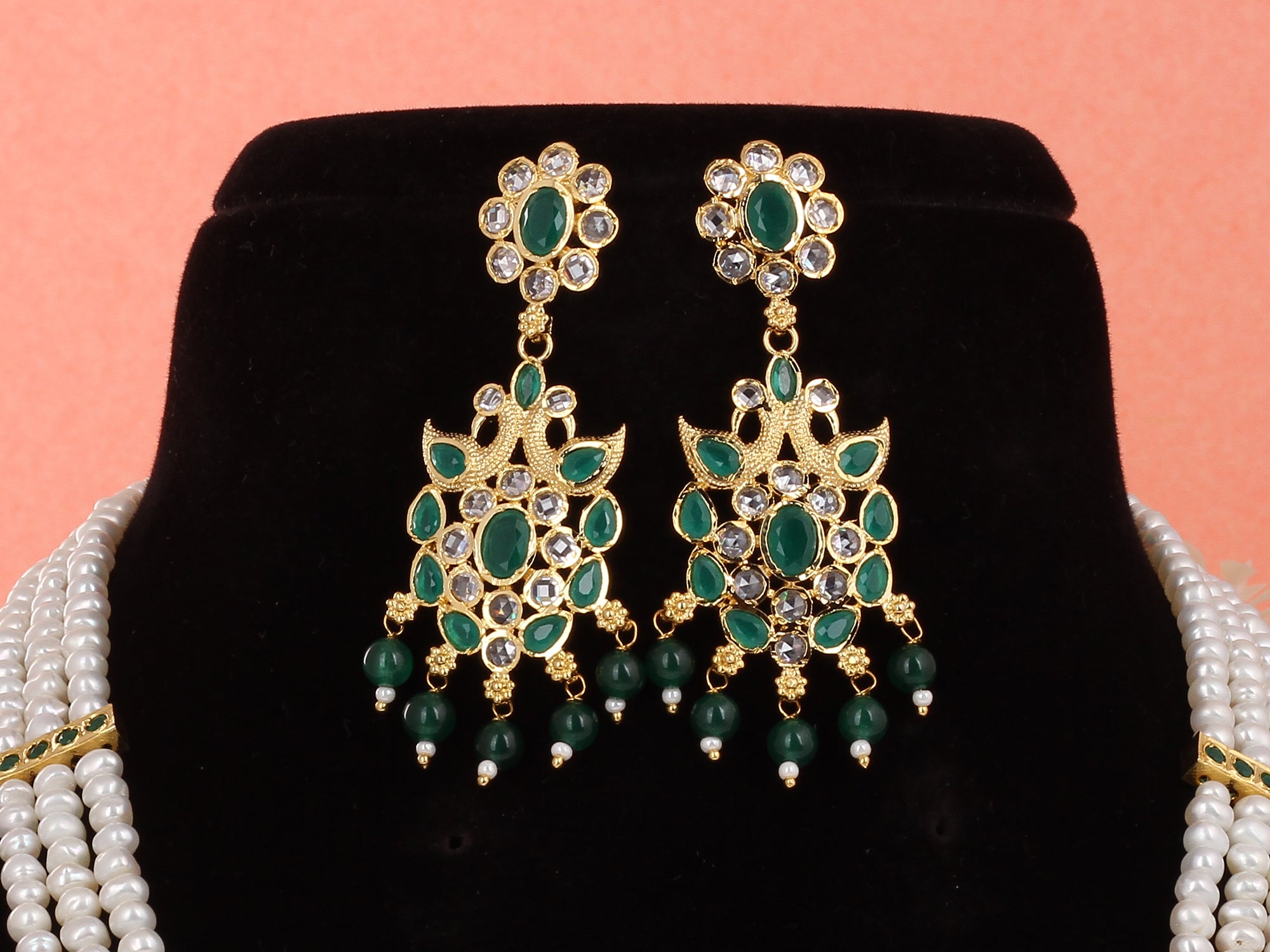 Real Natural Fresh Water Pearls Rani Haar Set With Certificate(D.No ADPRLS1977)
