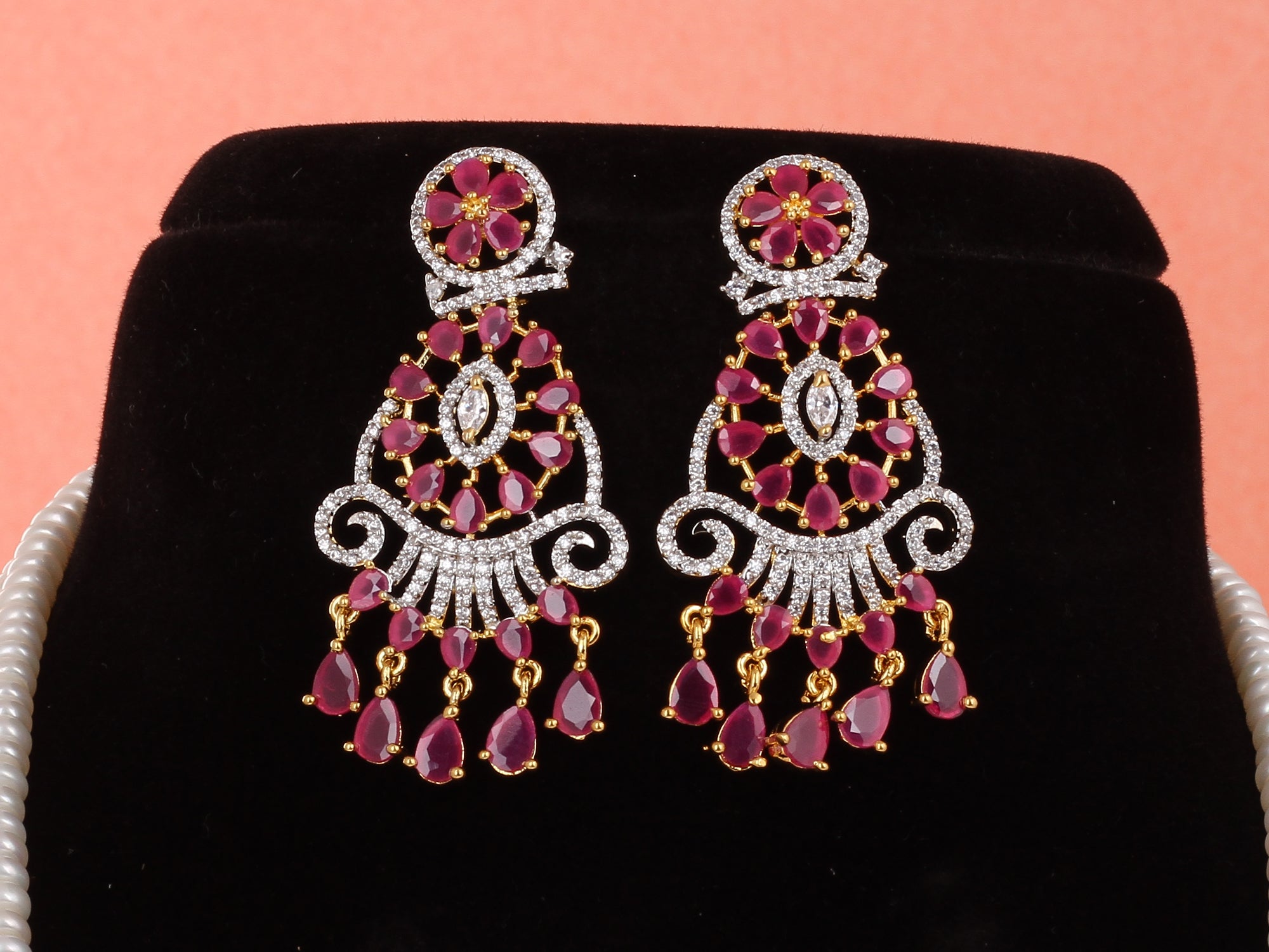 Real Natural Fresh Water Pearls Rani Haar Set With Certificate(D.No ADPRLS1980)