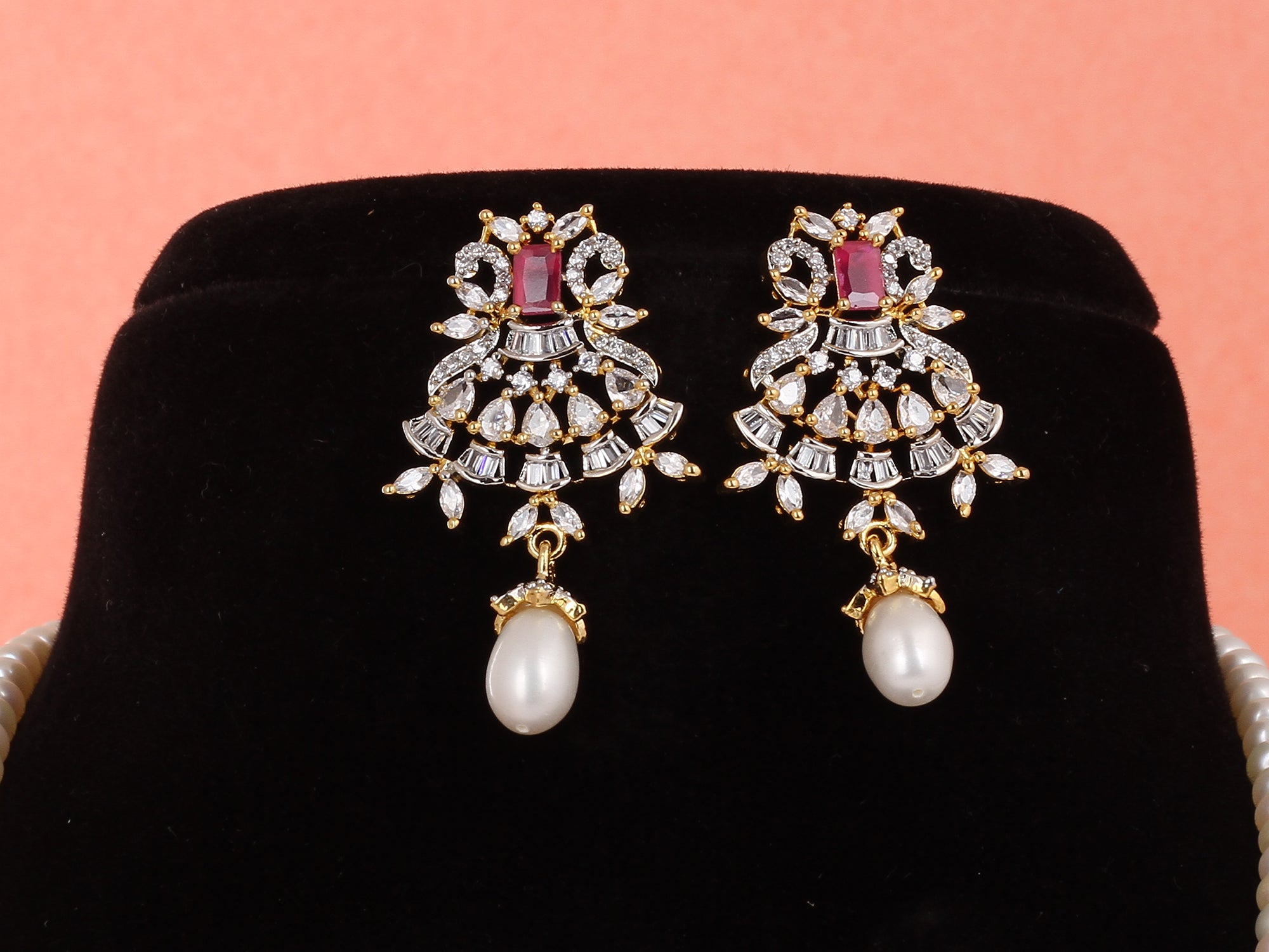 Real Natural Fresh Water Pearls Rani Haar Set With Certificate(D.No ADPRLS1985)