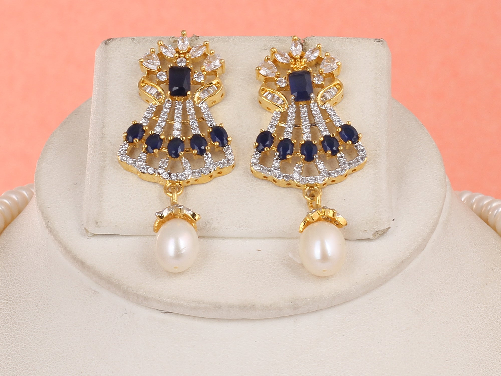Real Natural Fresh Water Pearls Rani Haar Set With Certificate(D.No ADPRLS1986)