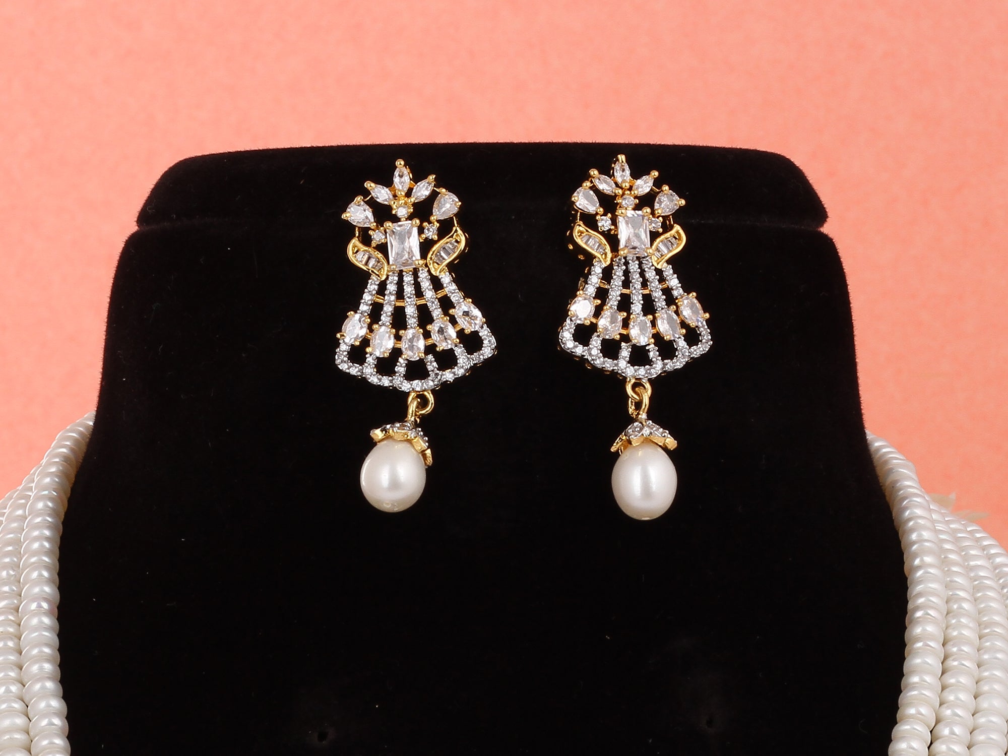 Real Natural Fresh Water Pearls Rani Haar Set With Certificate(D.No ADPRLS1988)