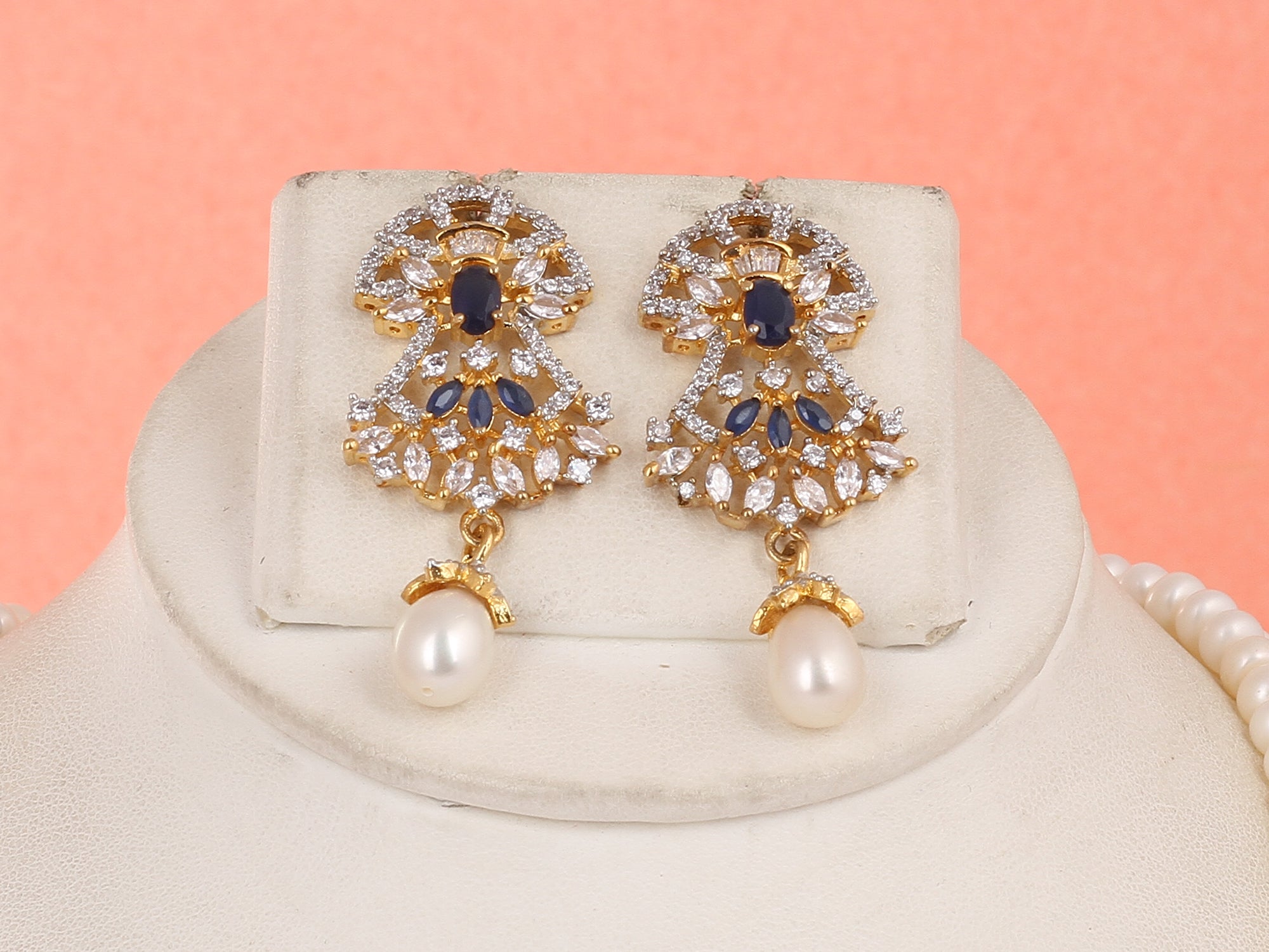 Real Natural Fresh Water Pearls Rani Haar Set With Certificate(D.No ADPRLS1989)