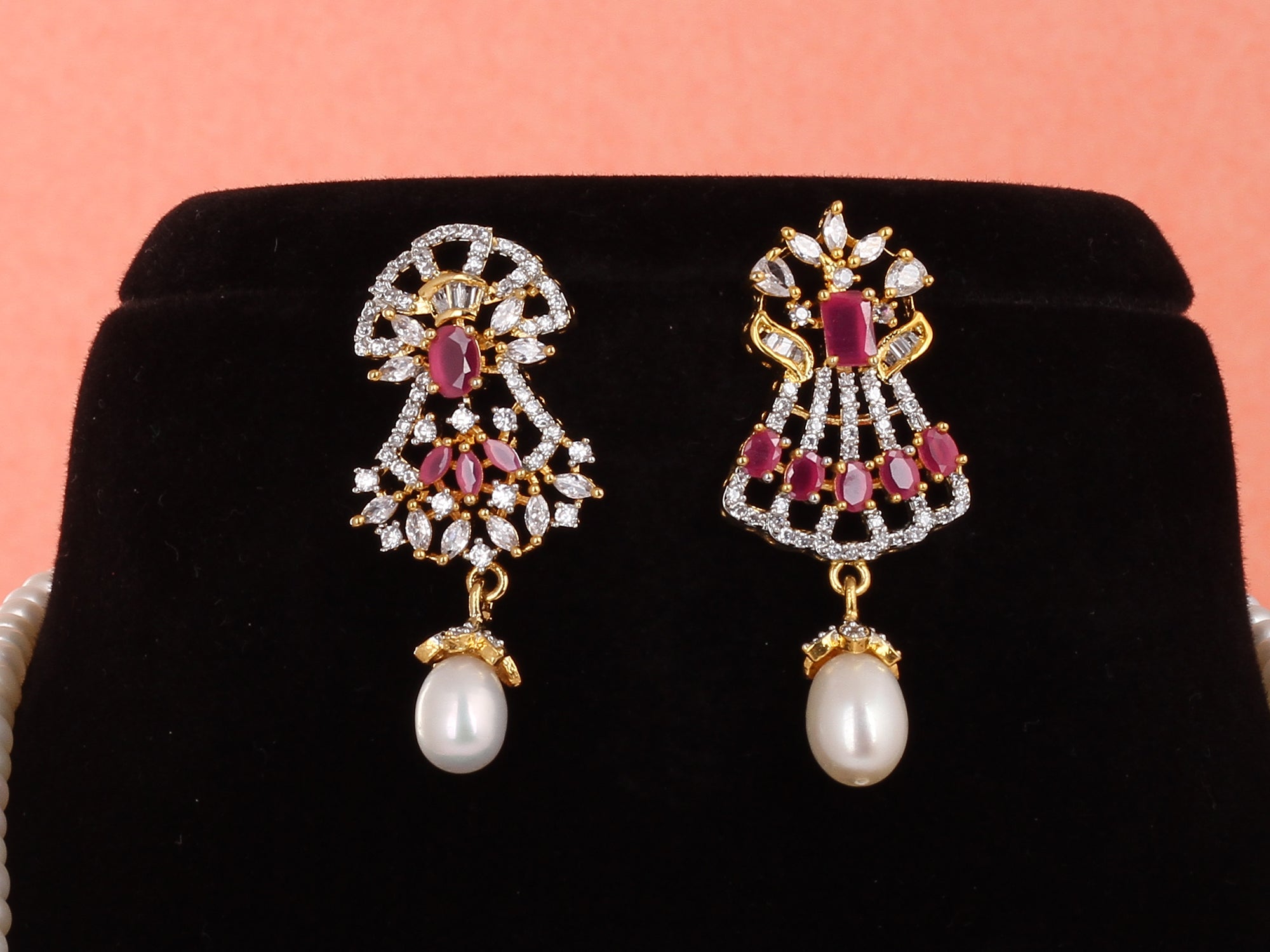 Real Natural Fresh Water Pearls Rani Haar Set With Certificate(D.No ADPRLS1990)