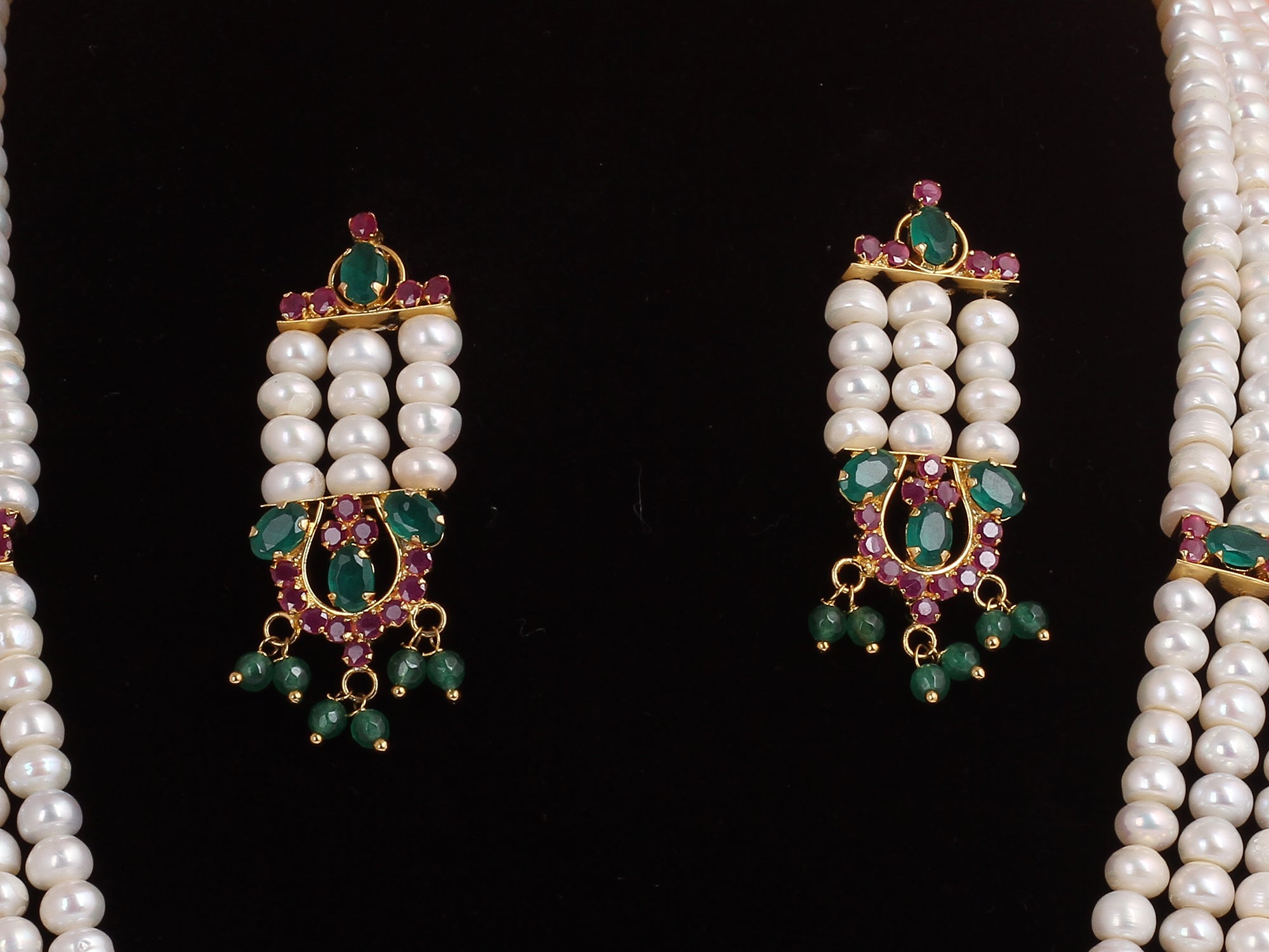 Real Natural Fresh Water Pearls Rani Haar Set With Certificate(D.No ADPRLS1998)