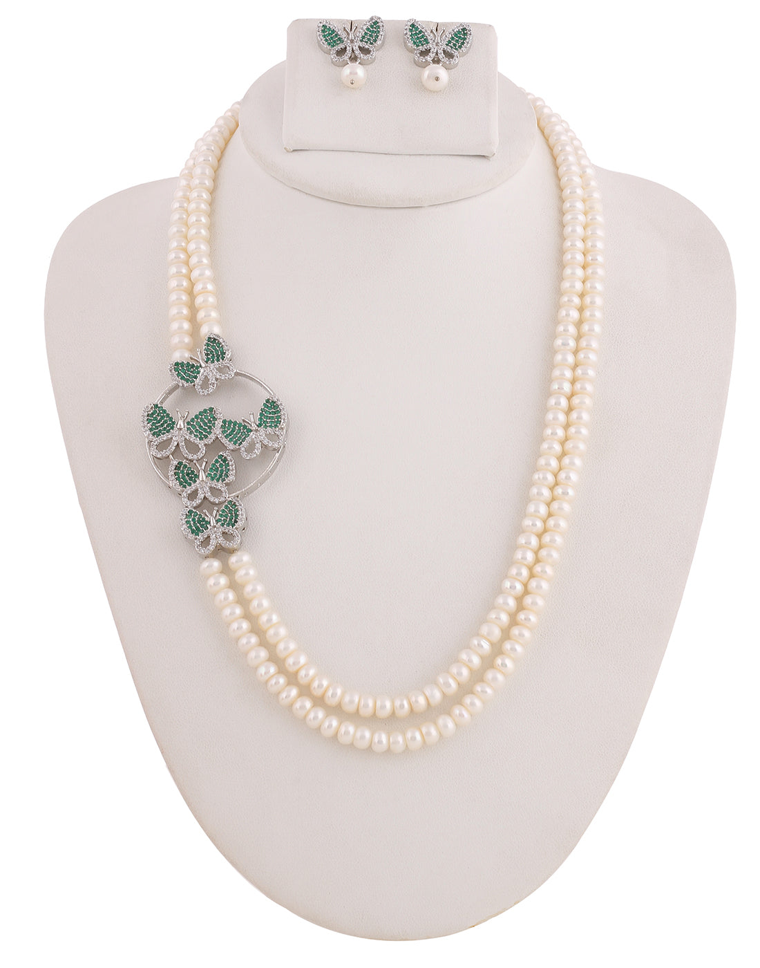 Real Natural Fresh Water Double String Pearl Set For Women With Certificate(D.No ADPRLS2007)