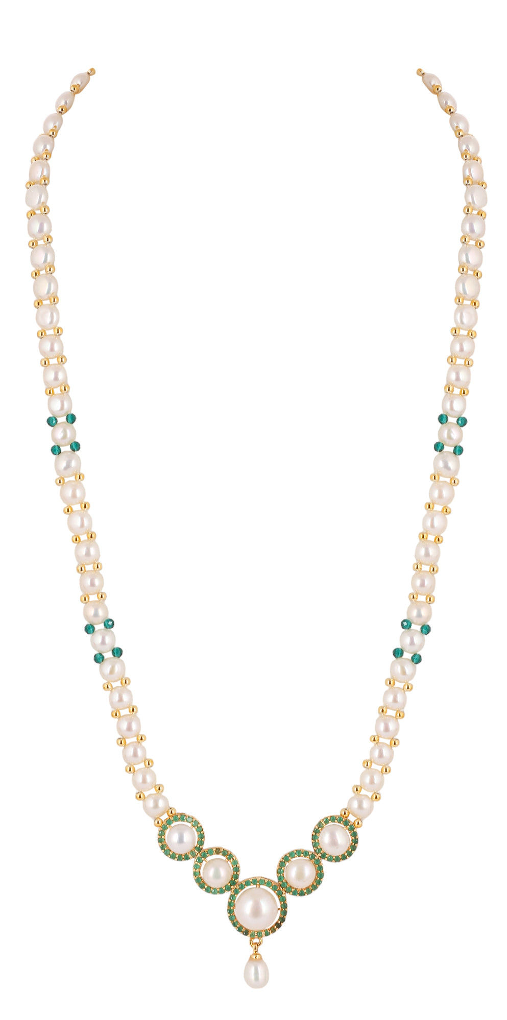 Real Natural Fresh Water Button Pearl Set For Women With Certificate(D.No ADPRLS2076)